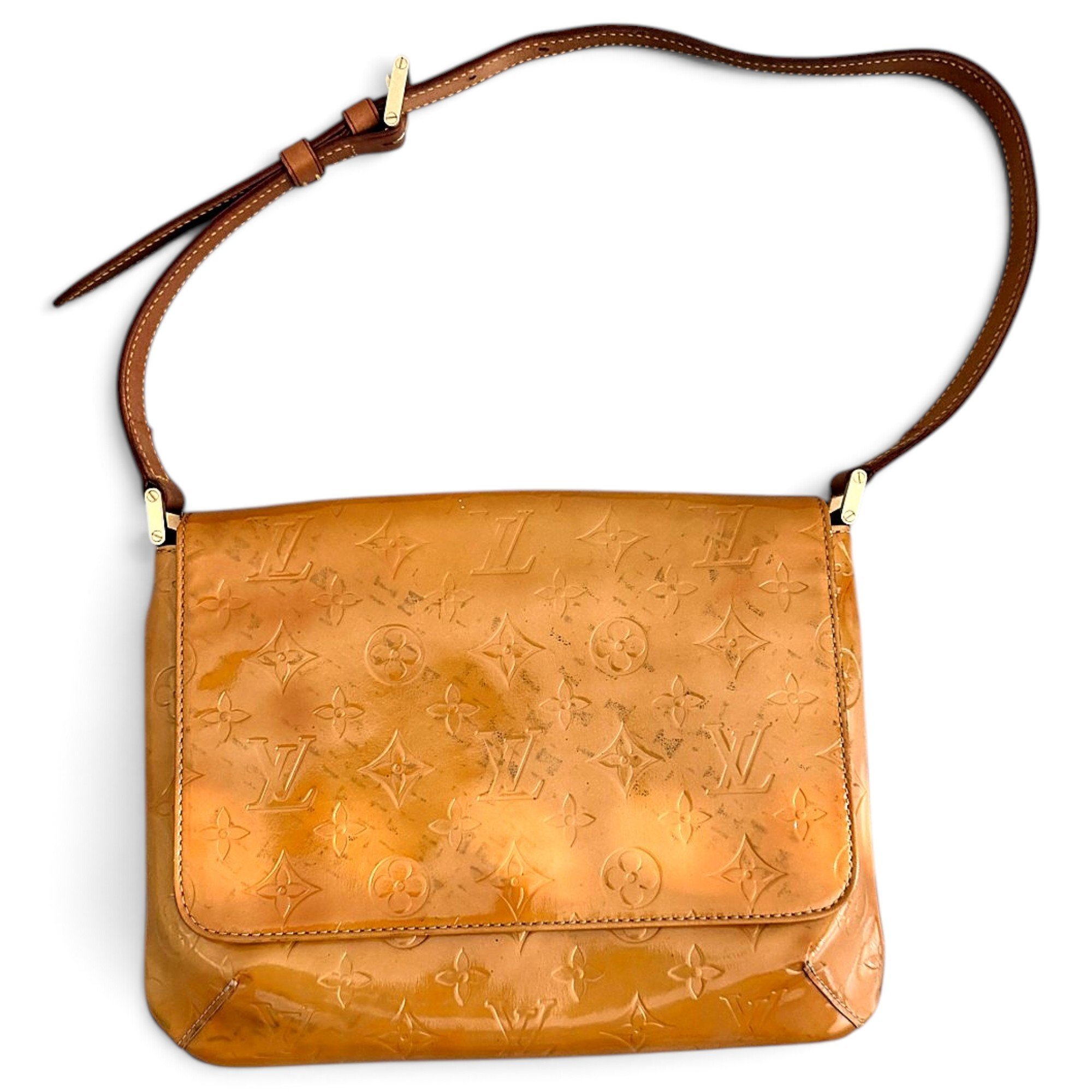 Thompson patent leather handbag