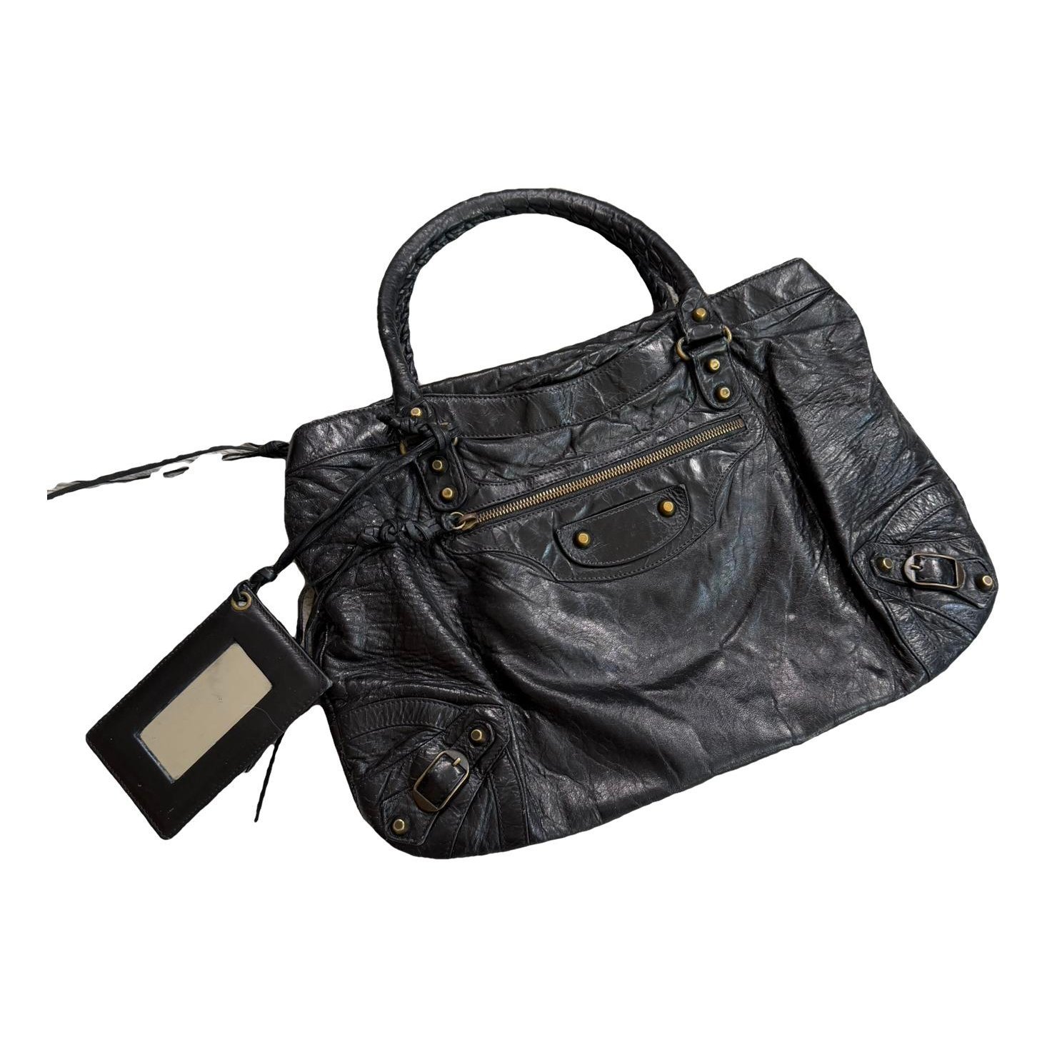 Town leather handbag