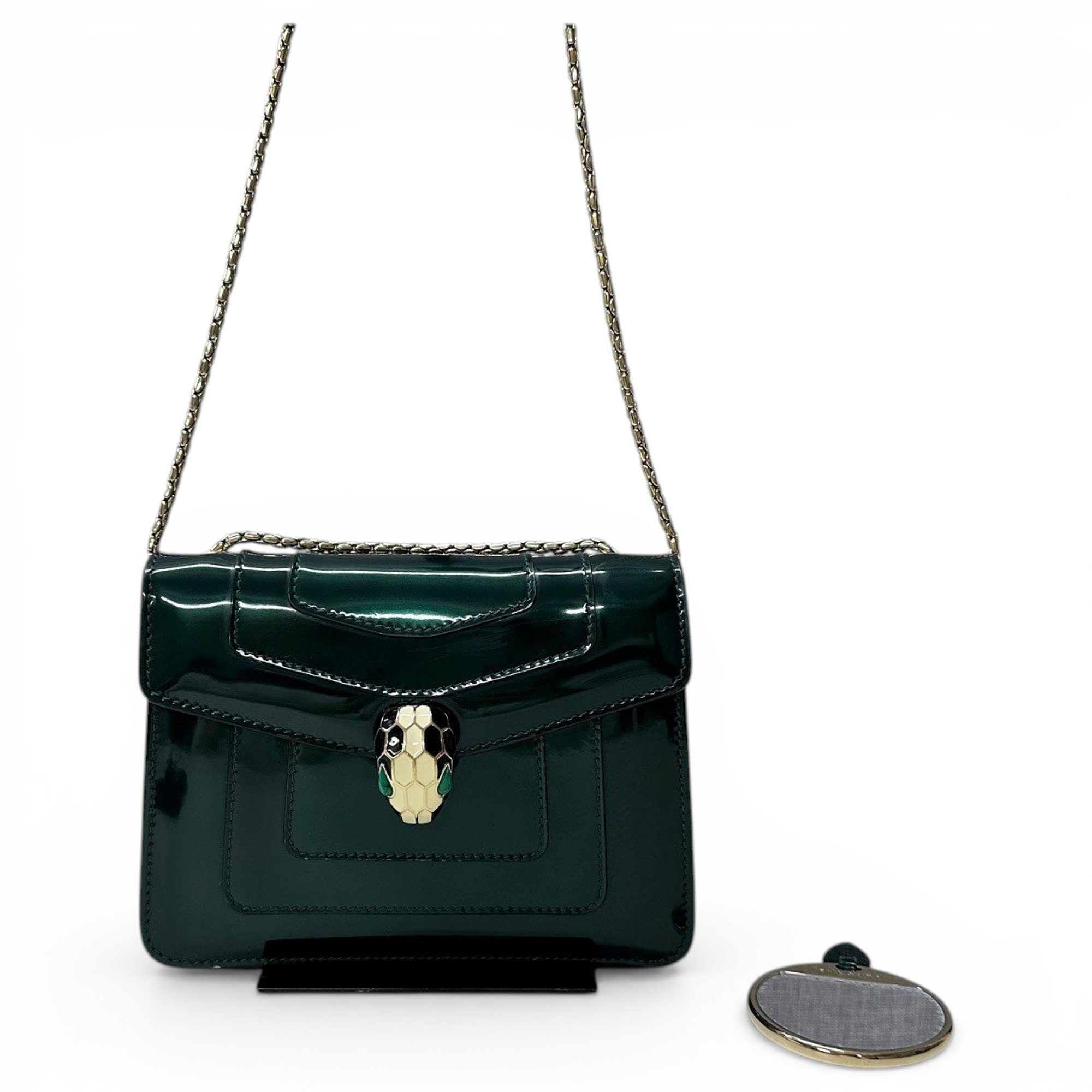Serpenti leather handbag