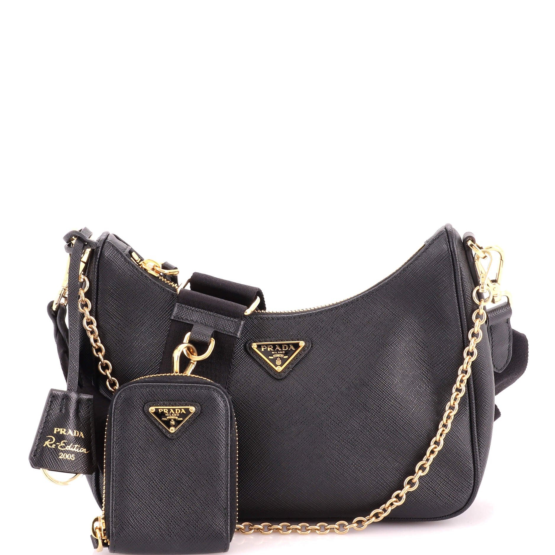Re-Edition 2005 Shoulder Bag Saffiano Leather Small