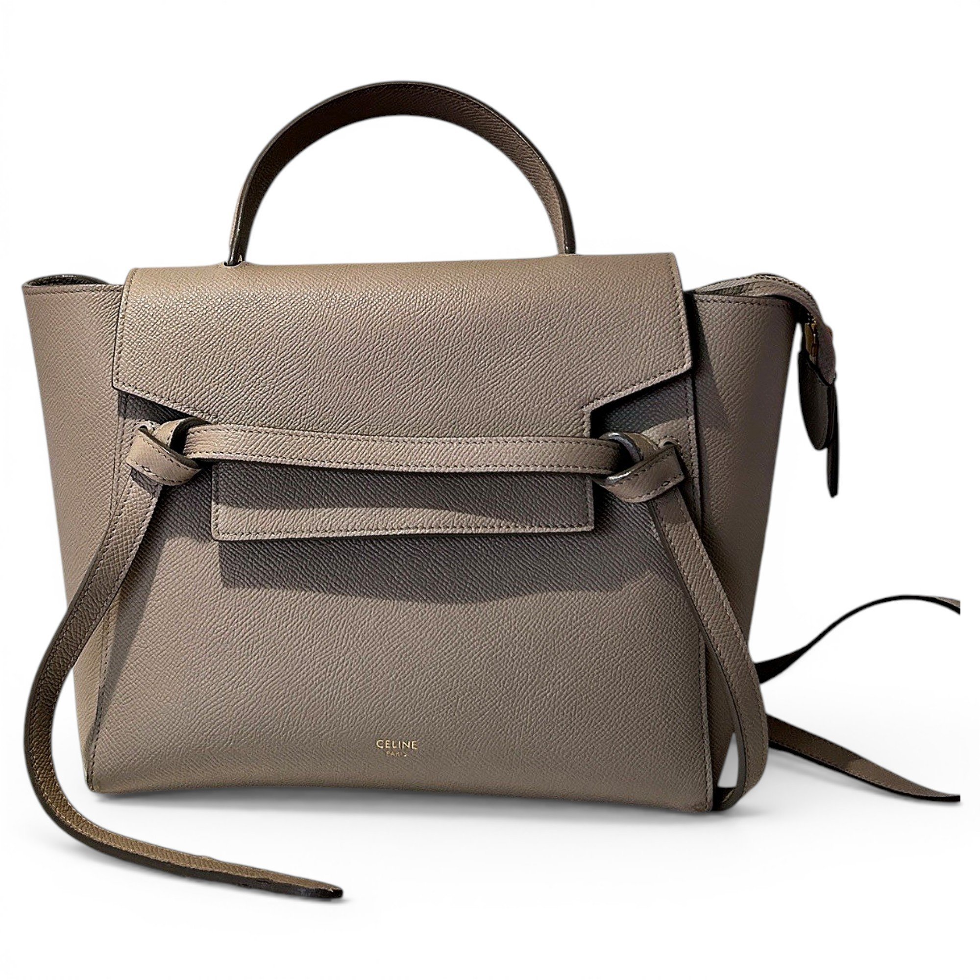 Belt leather handbag