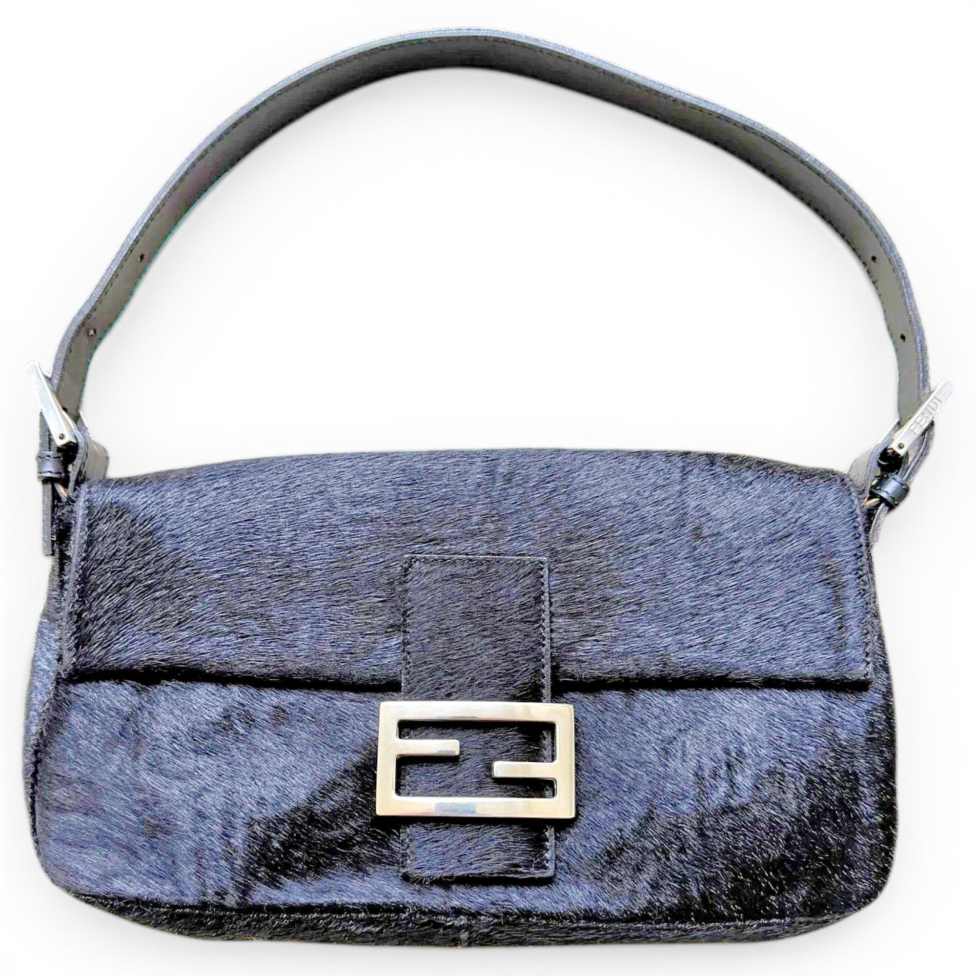 Baguette pony-style calfskin handbag