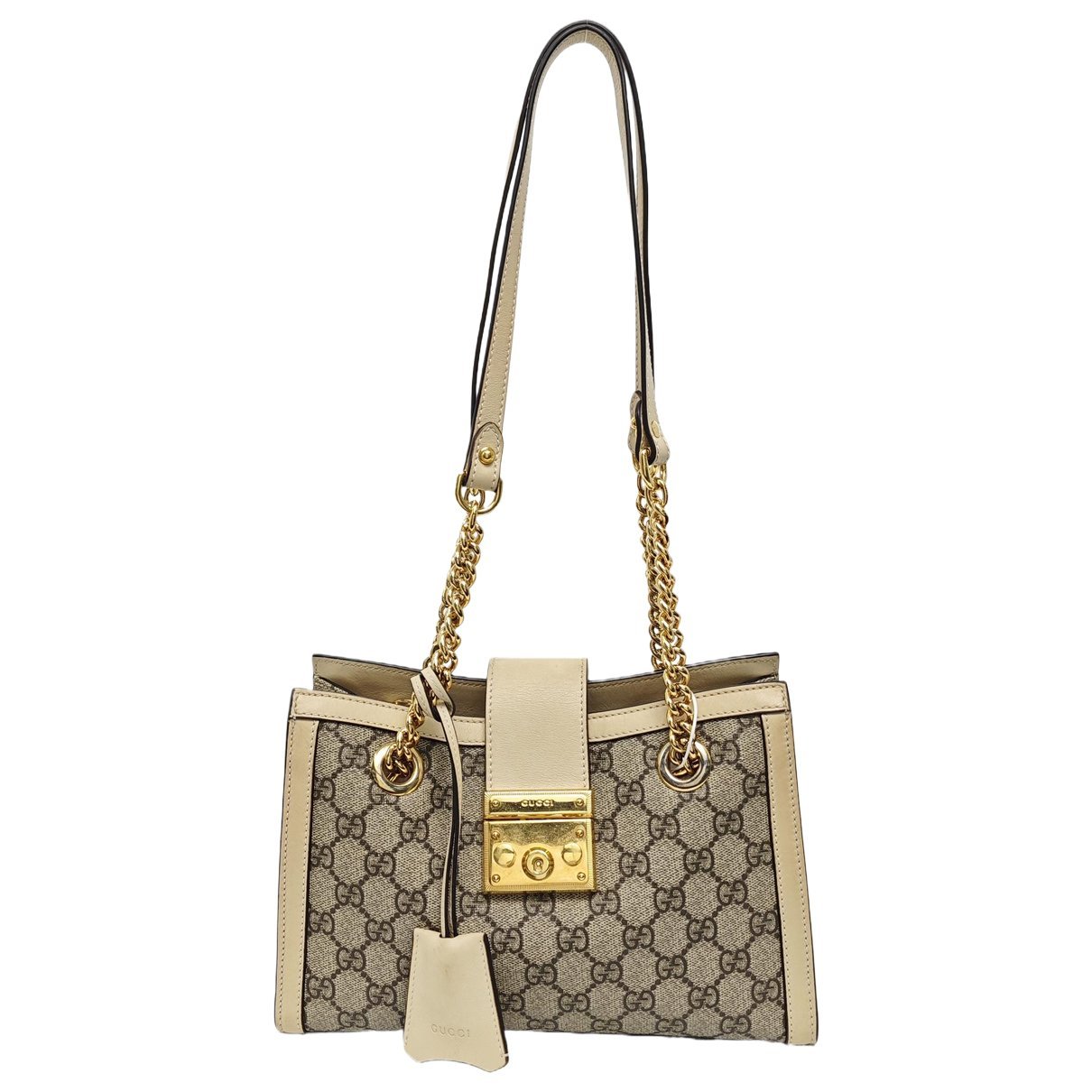 Padlock leather handbag