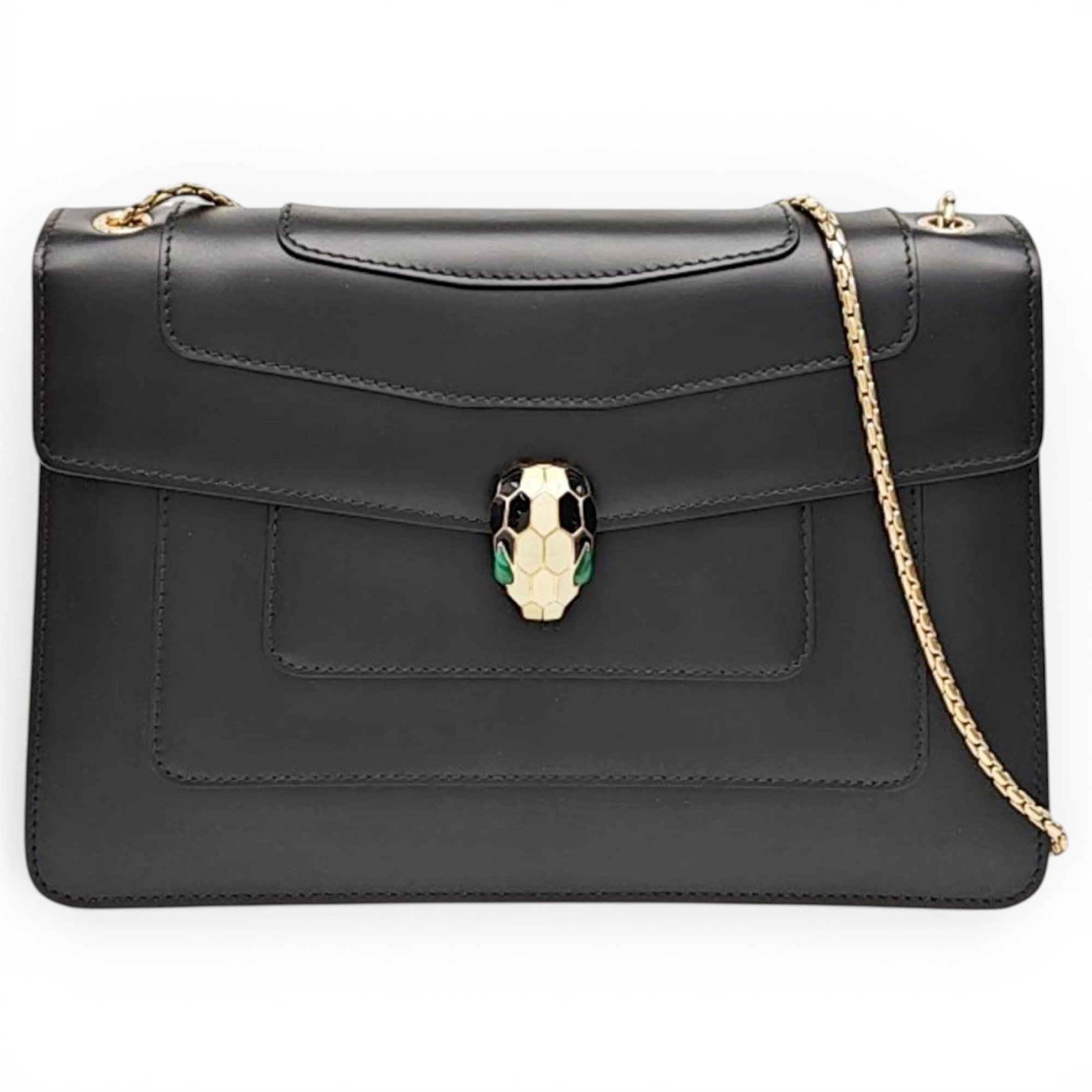Serpenti leather handbag