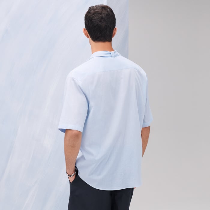 Glacier Chemise Corps Boxy Col Marius