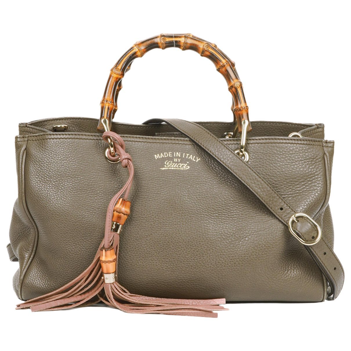 Bamboo Shopper leather handbag