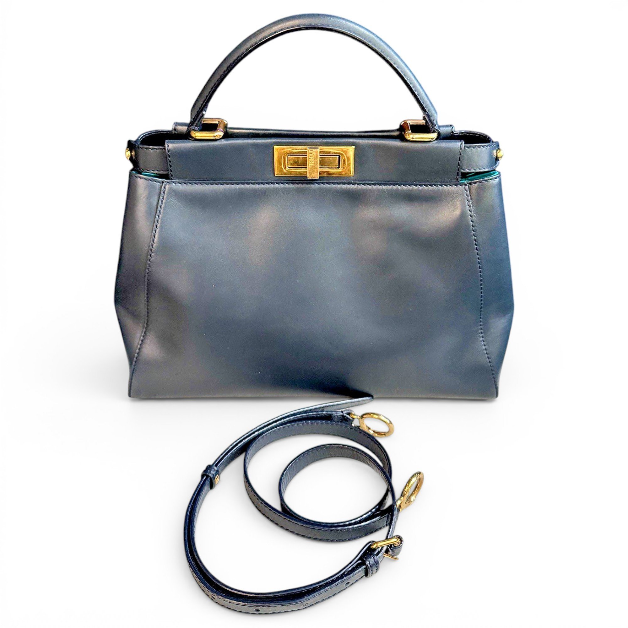 Peekaboo leather handbag
