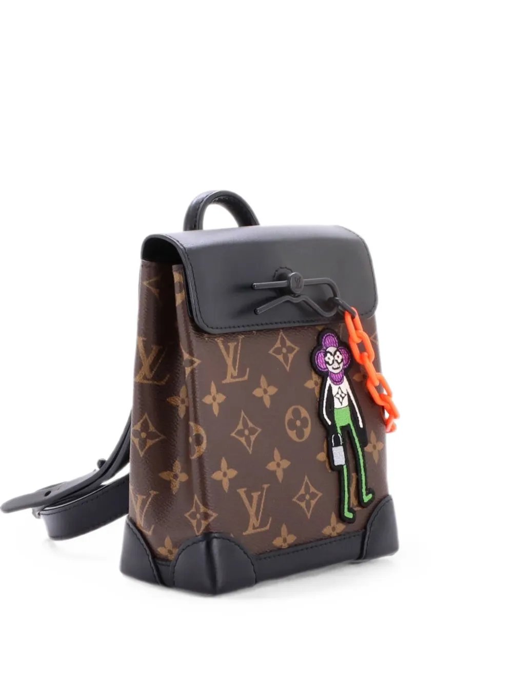 Steamer Bag Monogram Canvas with LV Friends Patch XS crossbody bag