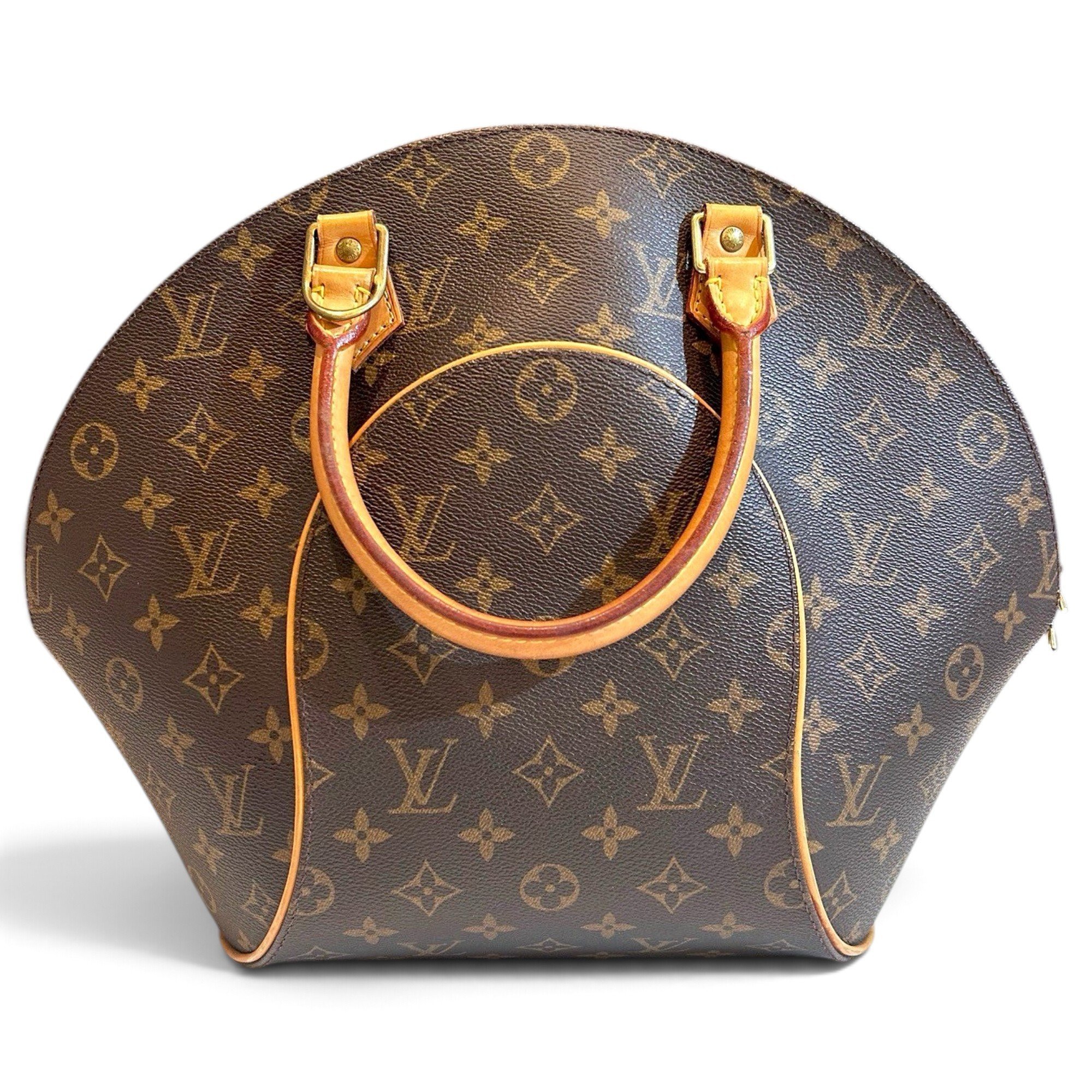 Ellipse leather handbag