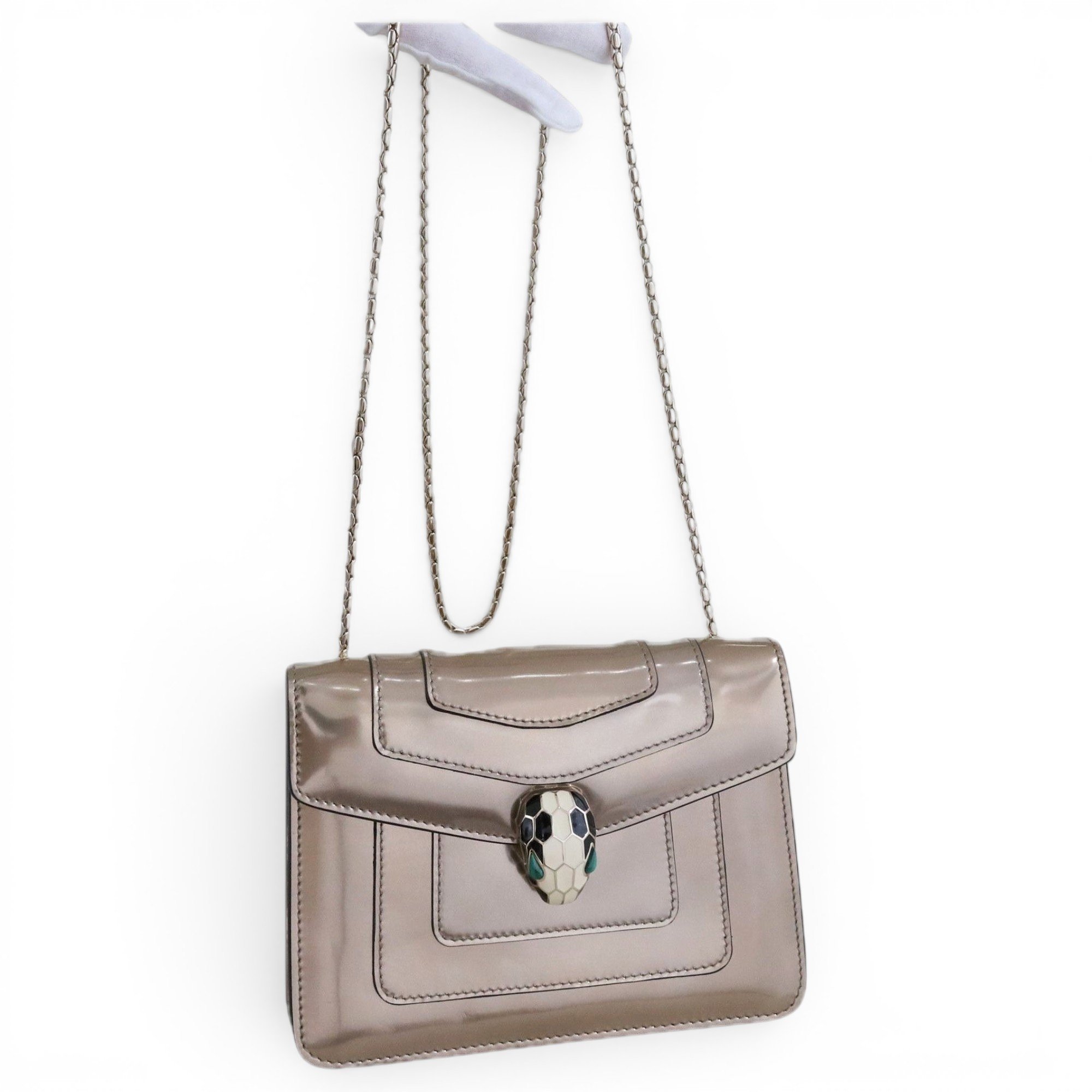 Serpenti leather handbag