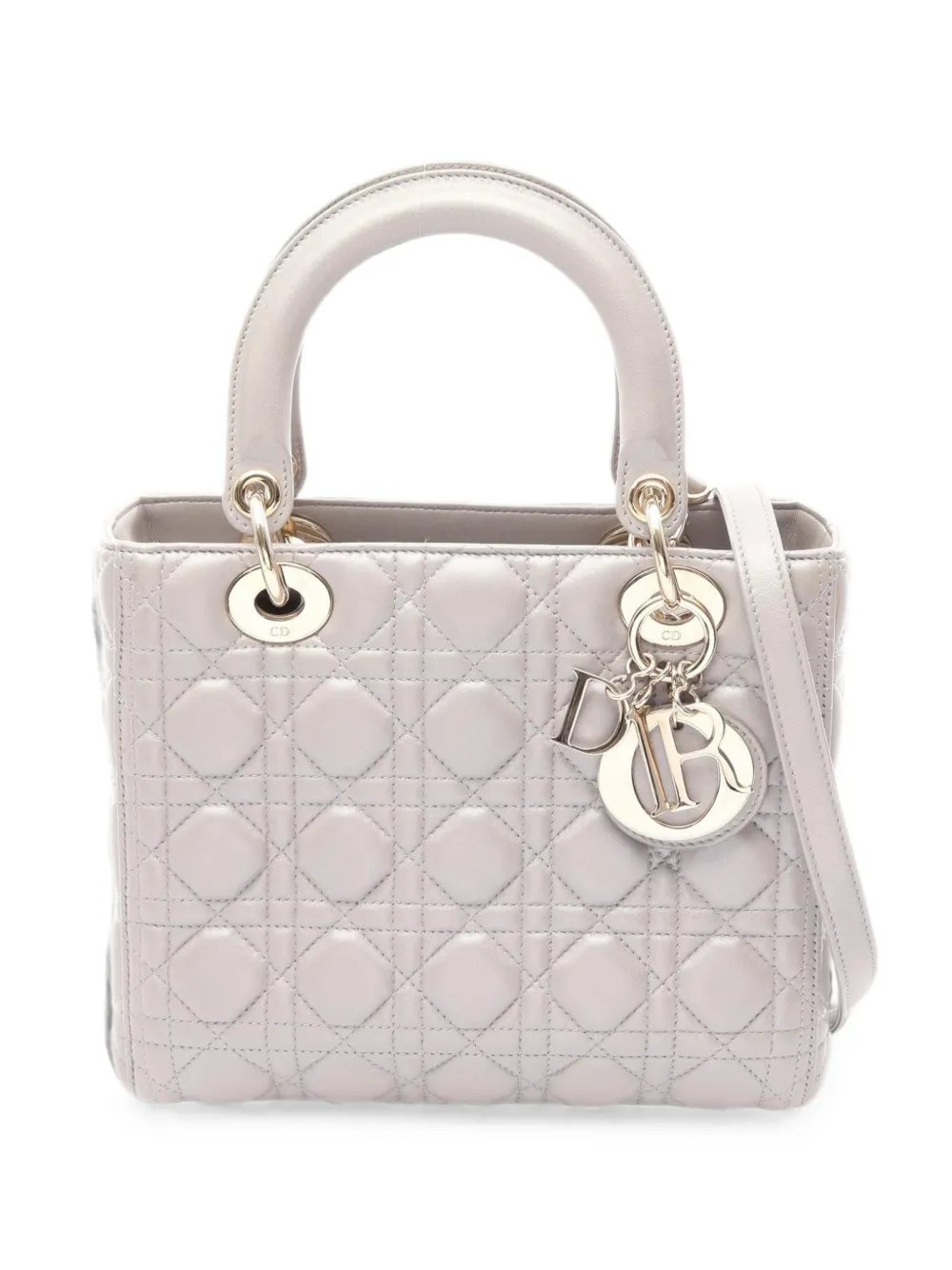 2000s Lady Dior Cannage leather tote bag