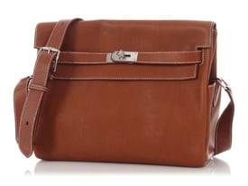 Hermes Fauve Barenia Faubourg Kelly Messenger GM Palladium Hardware, 2022