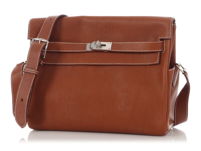 Hermes Fauve Barenia Faubourg Kelly Messenger GM Palladium Hardware, 2022