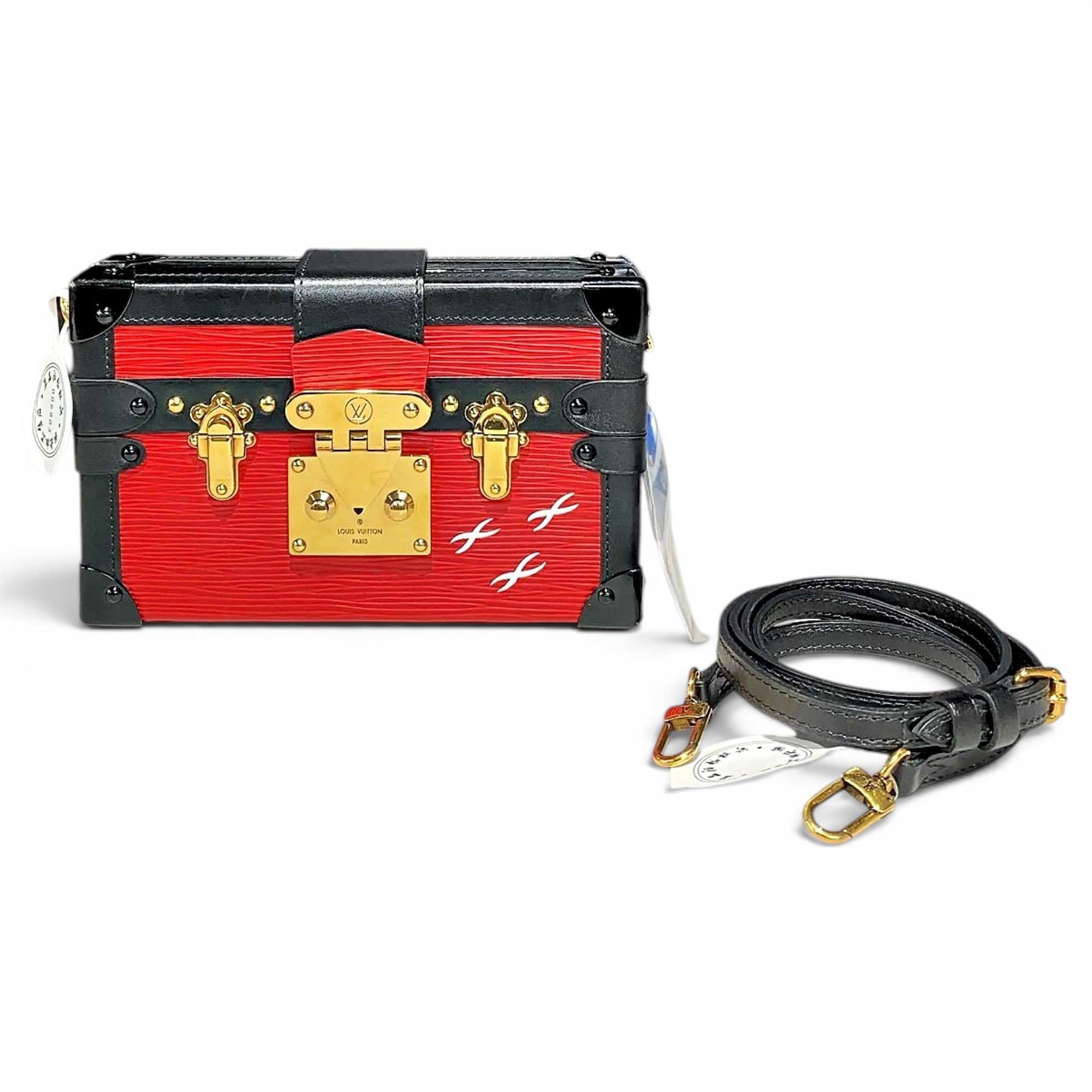 Petite Malle leather crossbody bag