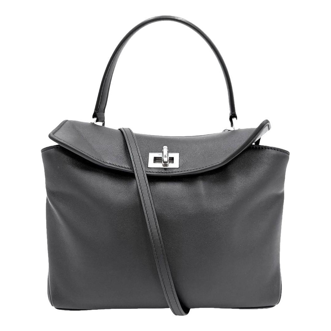 Hardware leather handbag