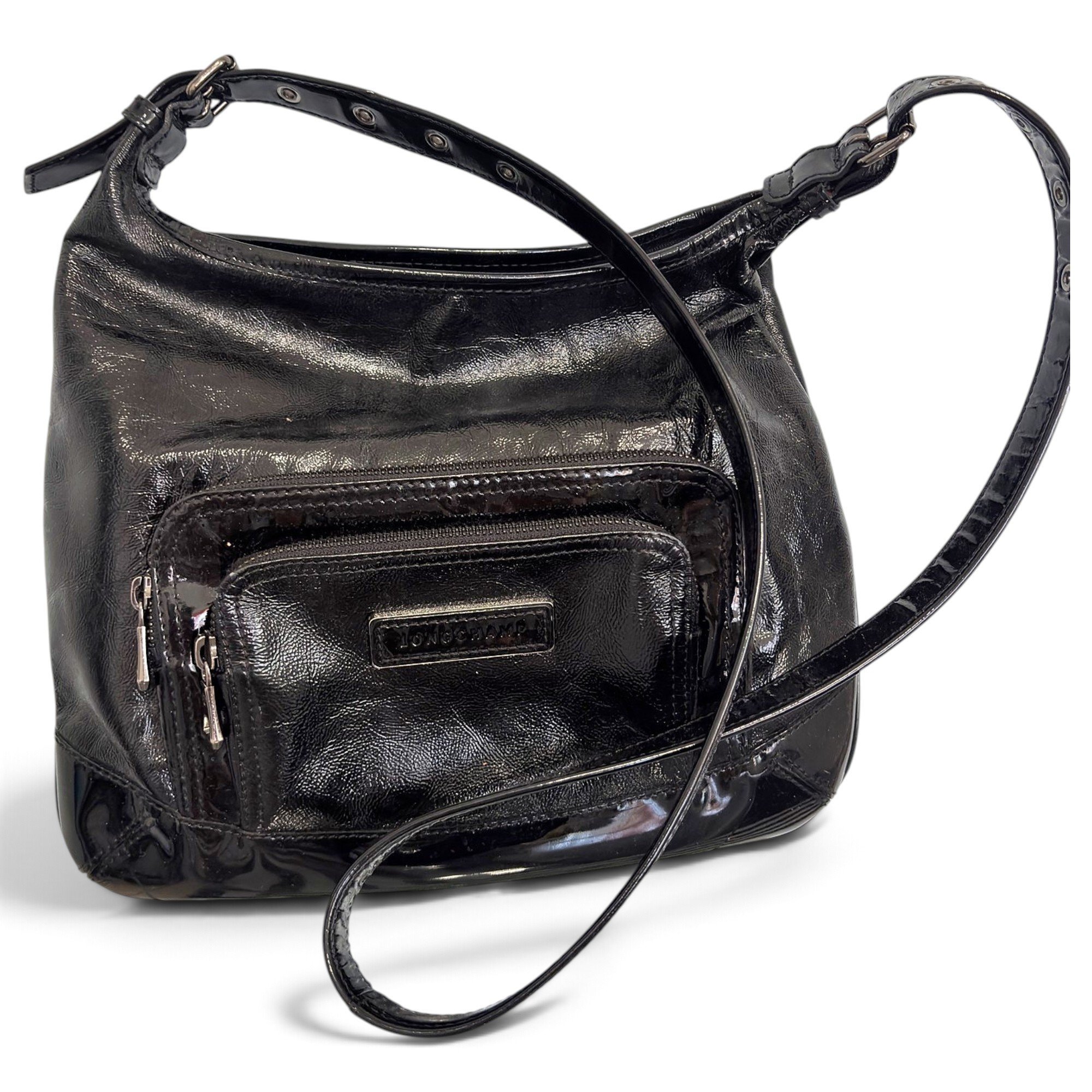 Patent leather handbag