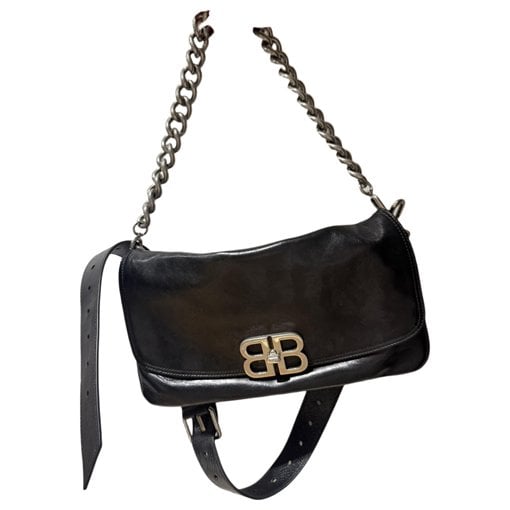 BB chain leather crossbody bag