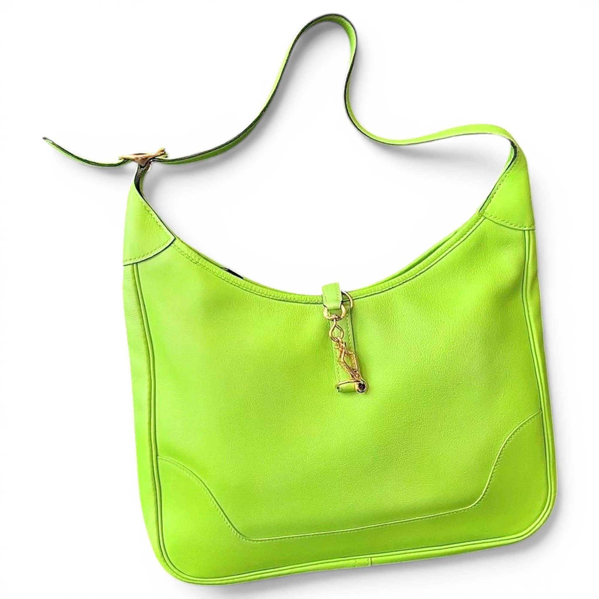 Trim leather handbag