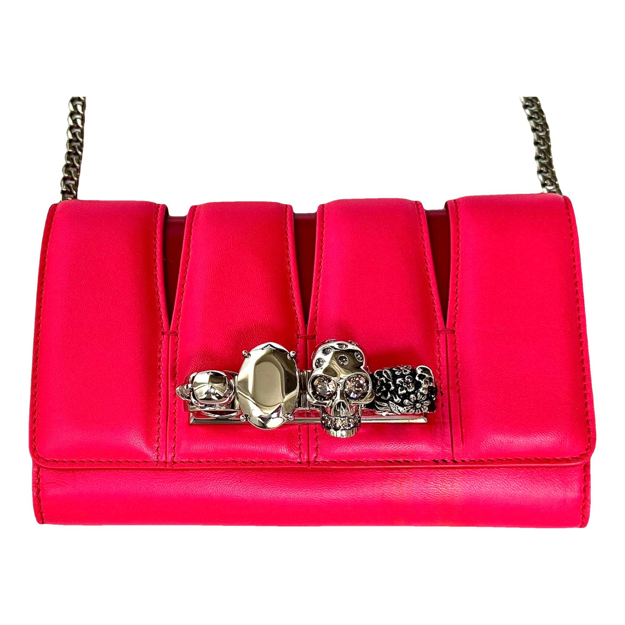 Alexander McQueen Skull leather clutch bag