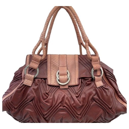 Leather clutch bag