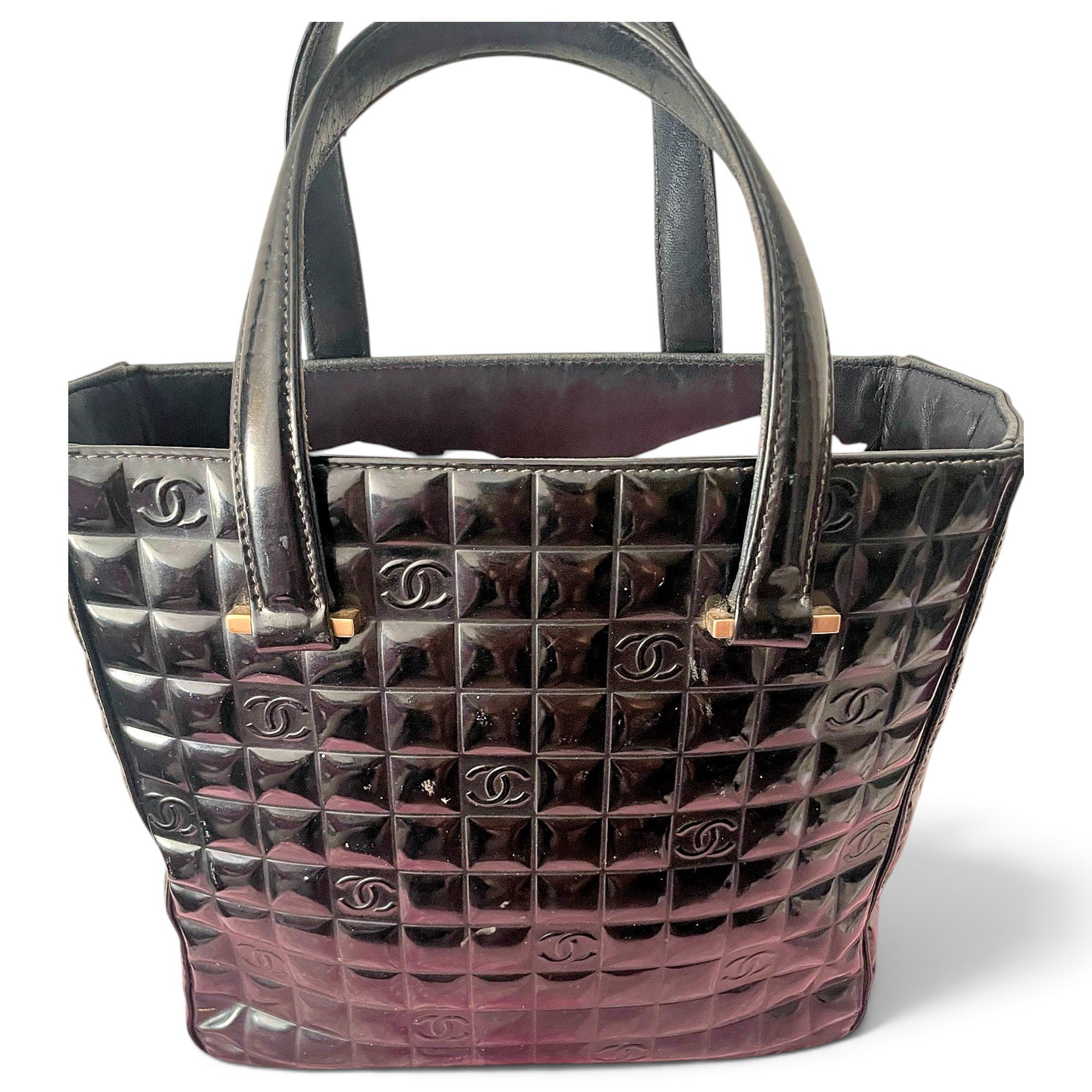 Patent leather tote