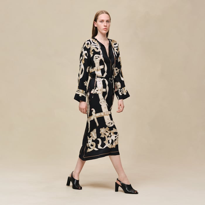 Noir "Ferronnerie Remix" Caftan