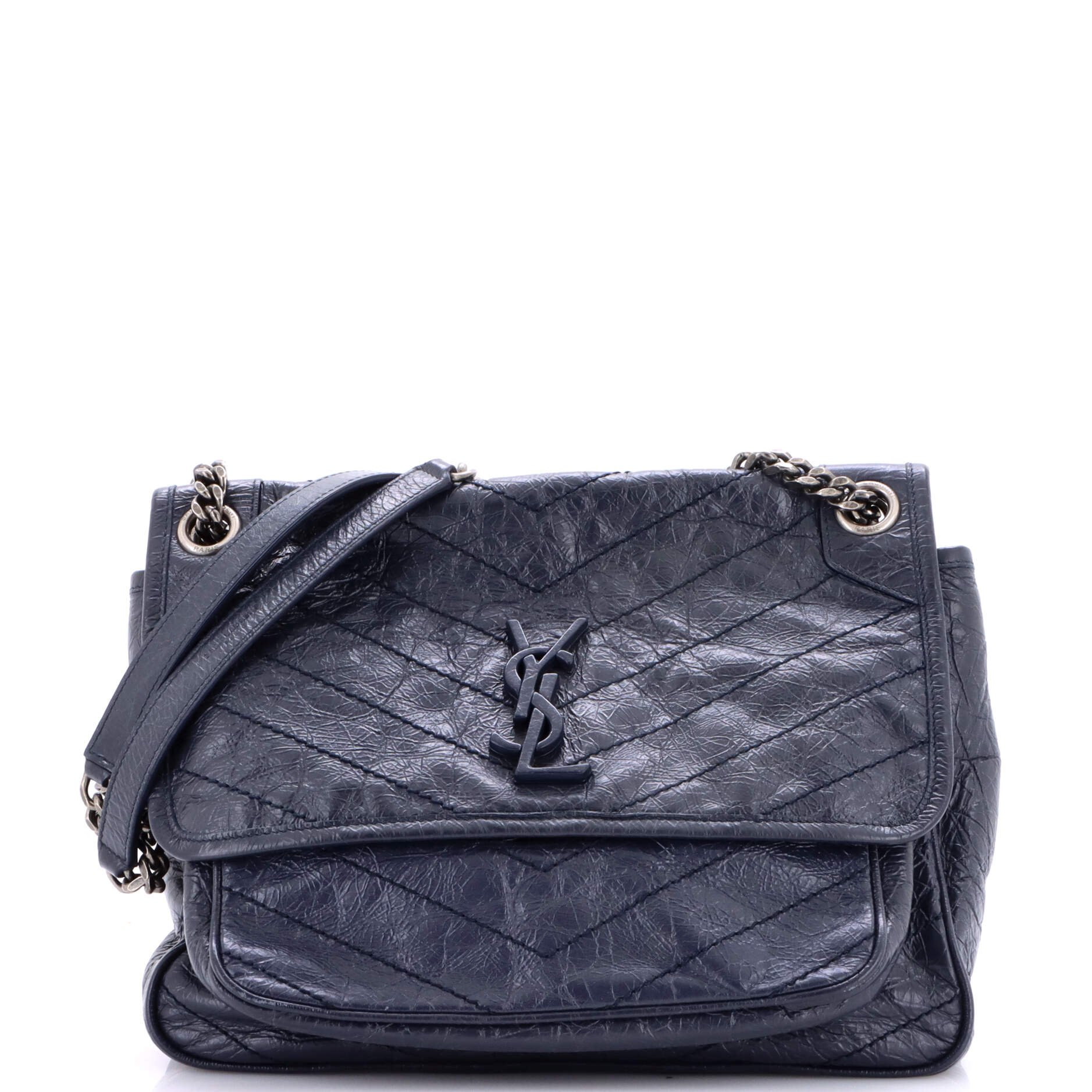 Niki Chain Flap Bag Matelasse Chevron Leather Medium