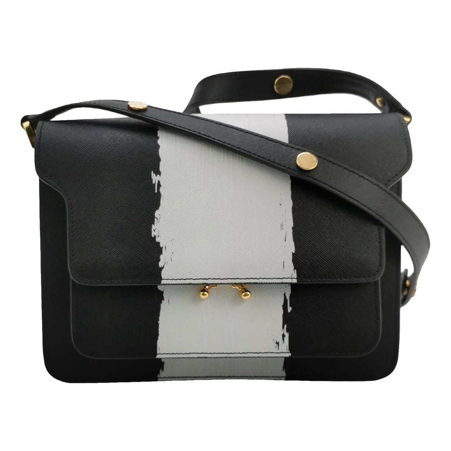 Trunk leather crossbody bag