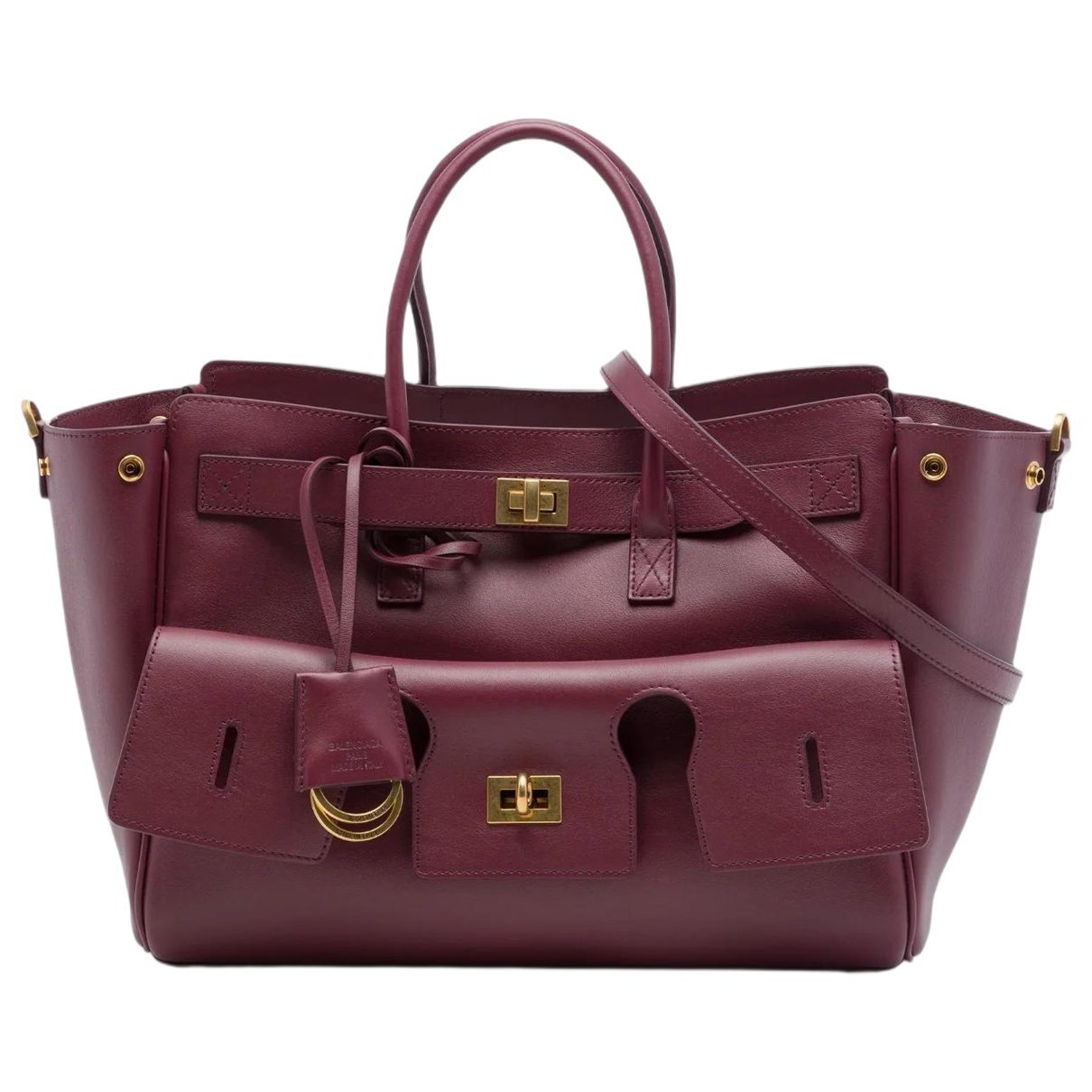 B leather tote
