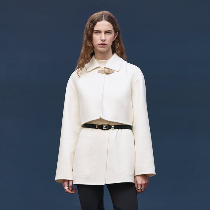 Blanc Naturel Trench Modular Cashmere Coat
