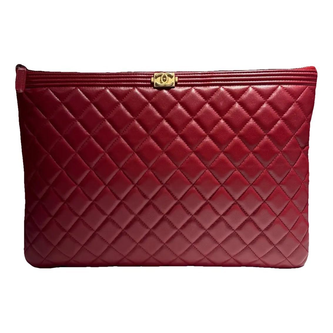 Boy leather clutch bag