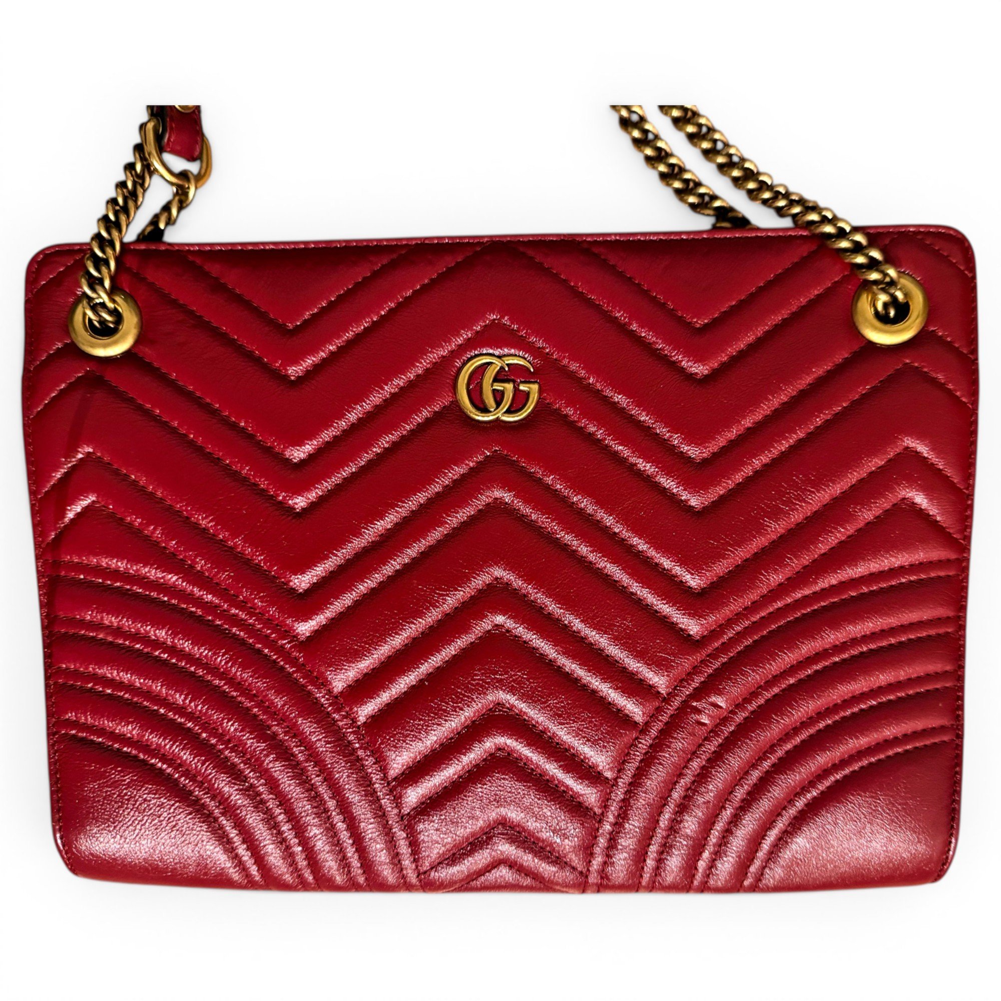 GG Marmont Accordion leather tote
