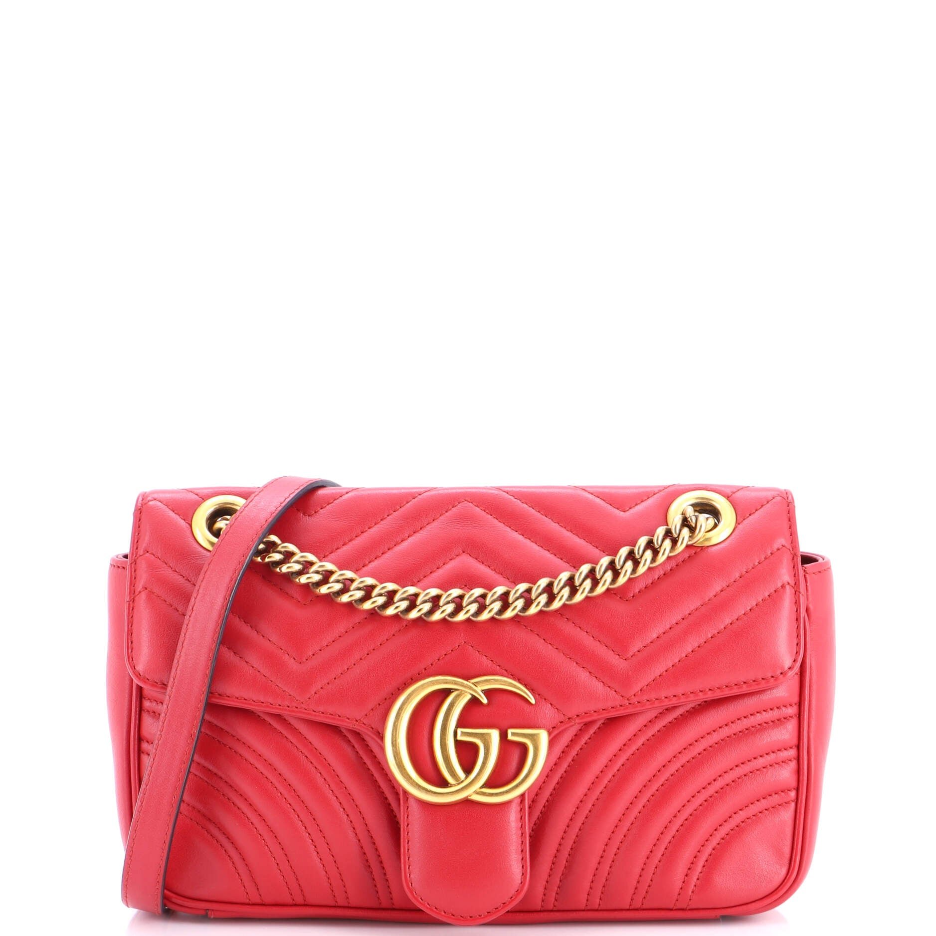 GG Marmont Flap Bag Matelasse Leather Medium