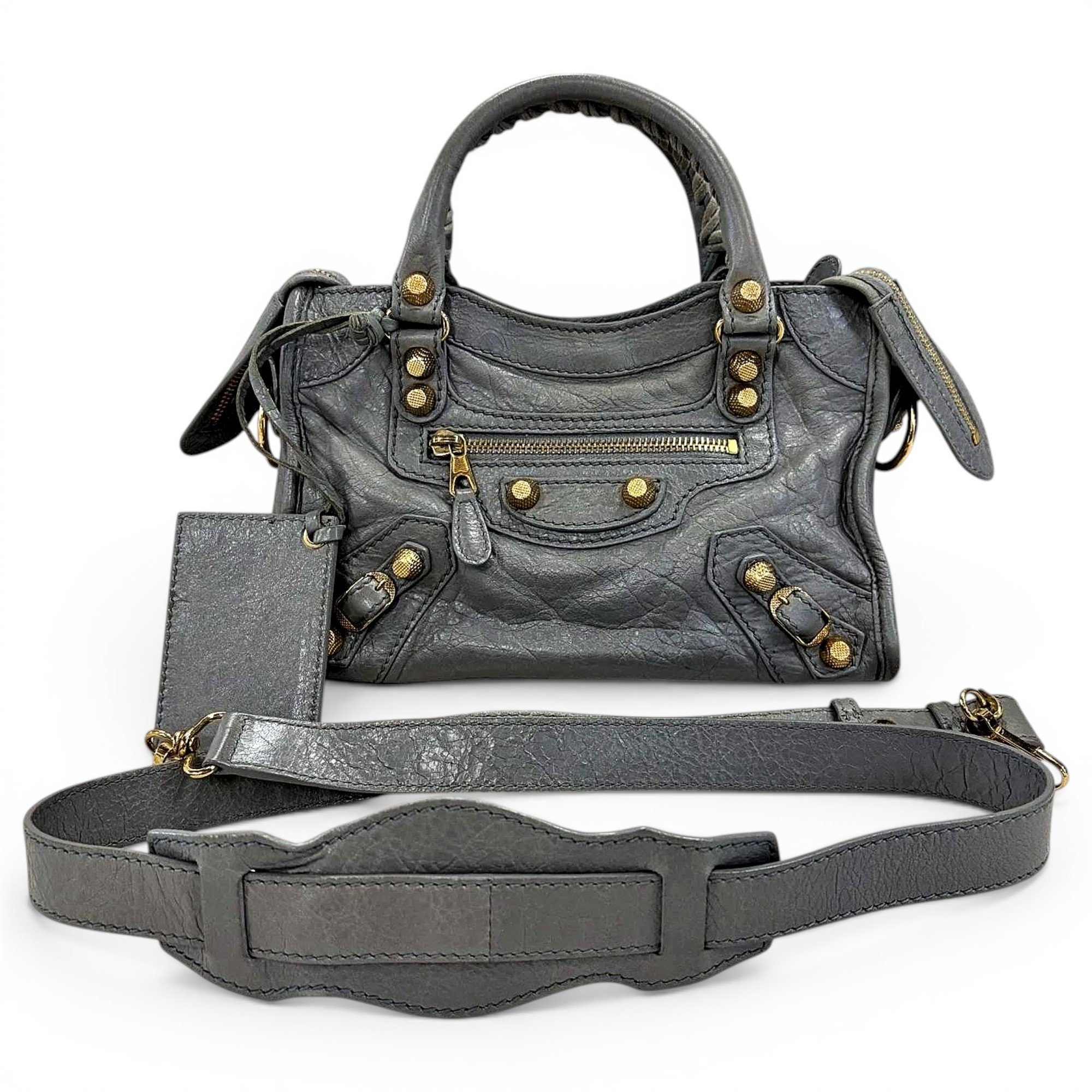 City leather mini bag