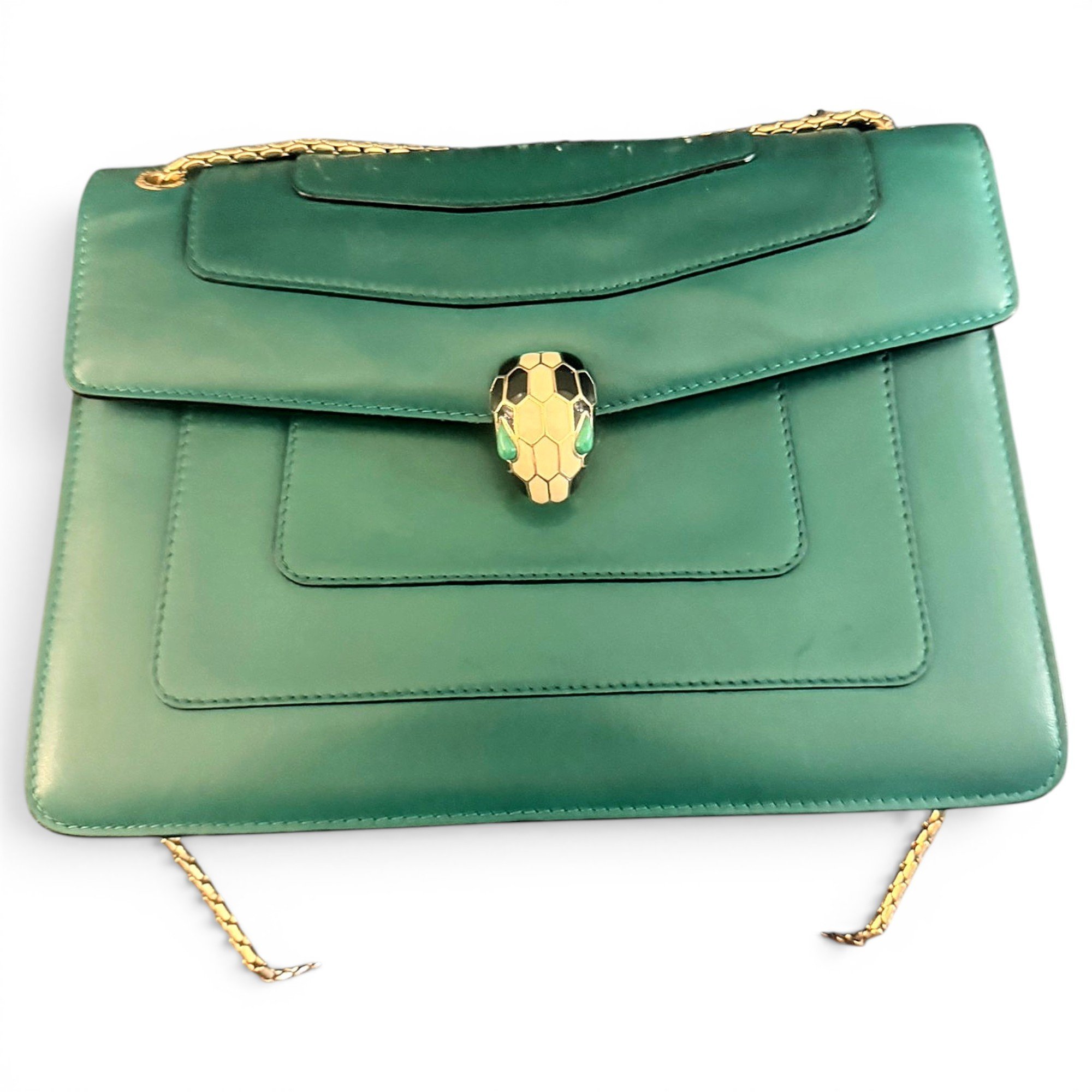 Serpenti leather handbag