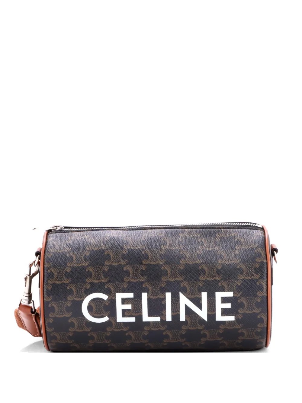 Logo Cylinder Bag Triomphe Coated Canva crossbody bag