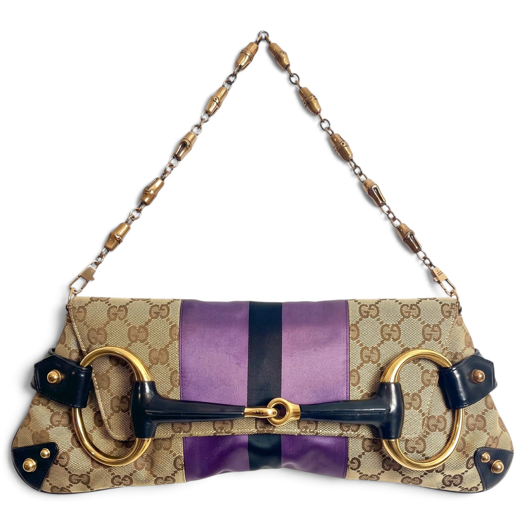 Horsebit Chain cloth handbag