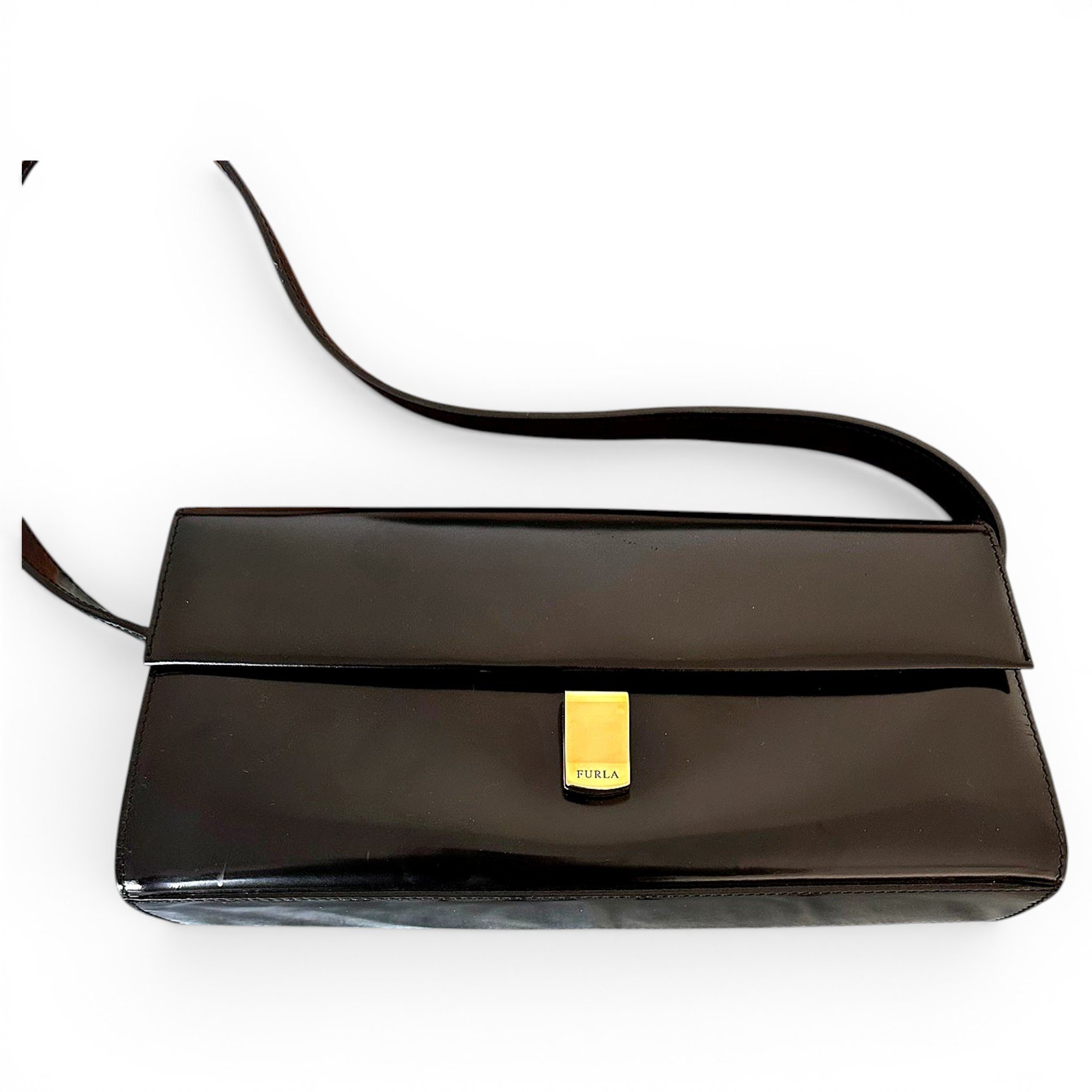 Leather clutch bag