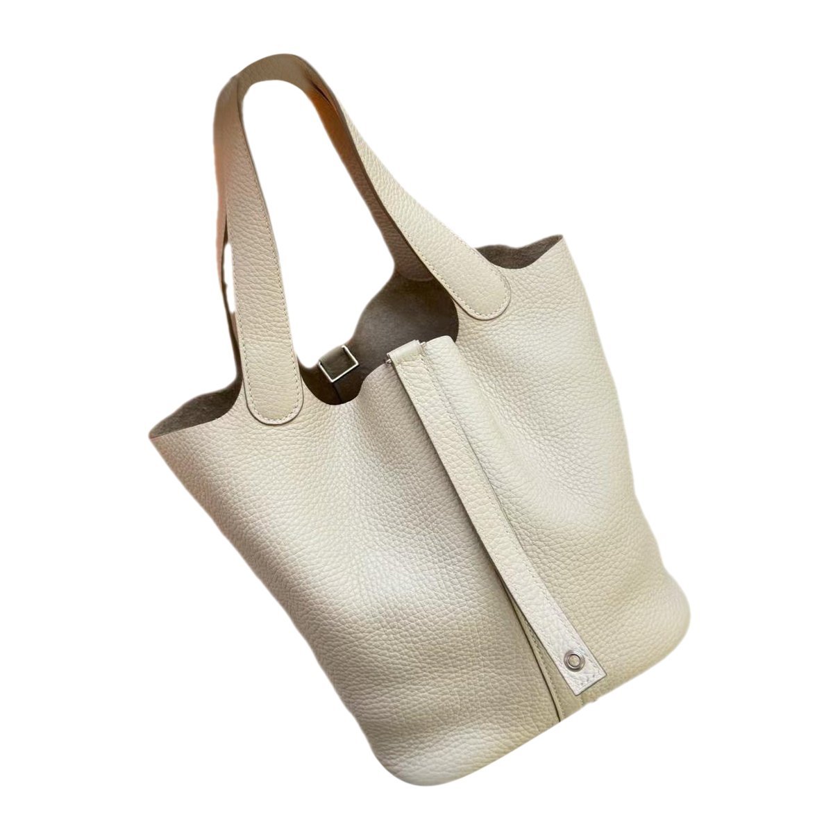 Hermes Picotin Handbag Craie Clemence Leather