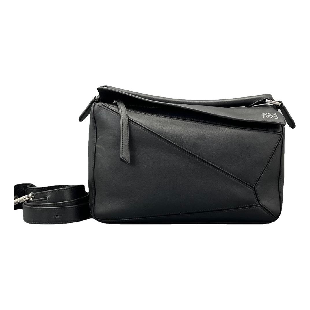 Puzzle leather handbag