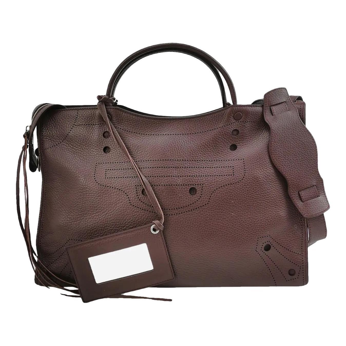 Balenciaga Blackout leather crossbody bag