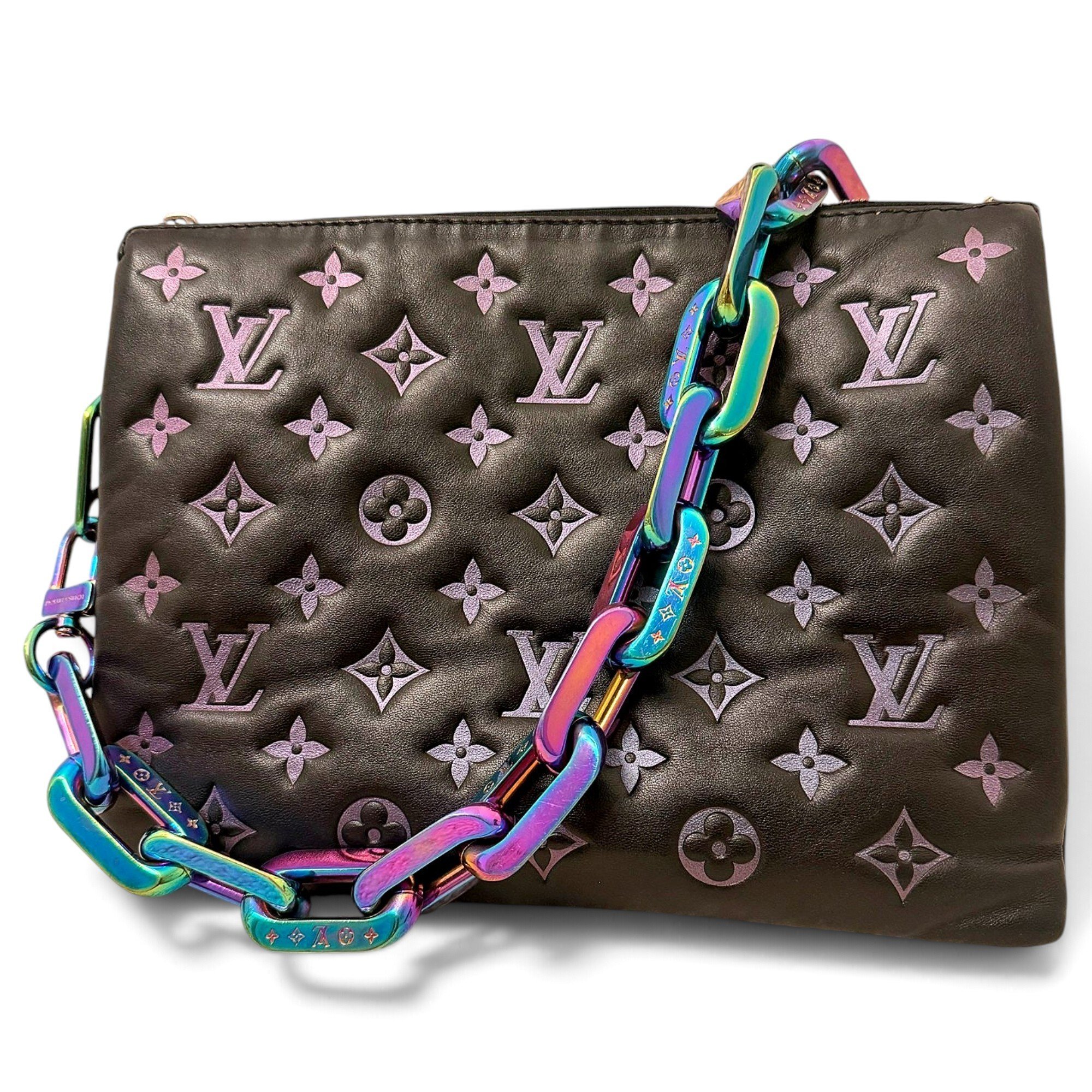 Coussin leather crossbody bag