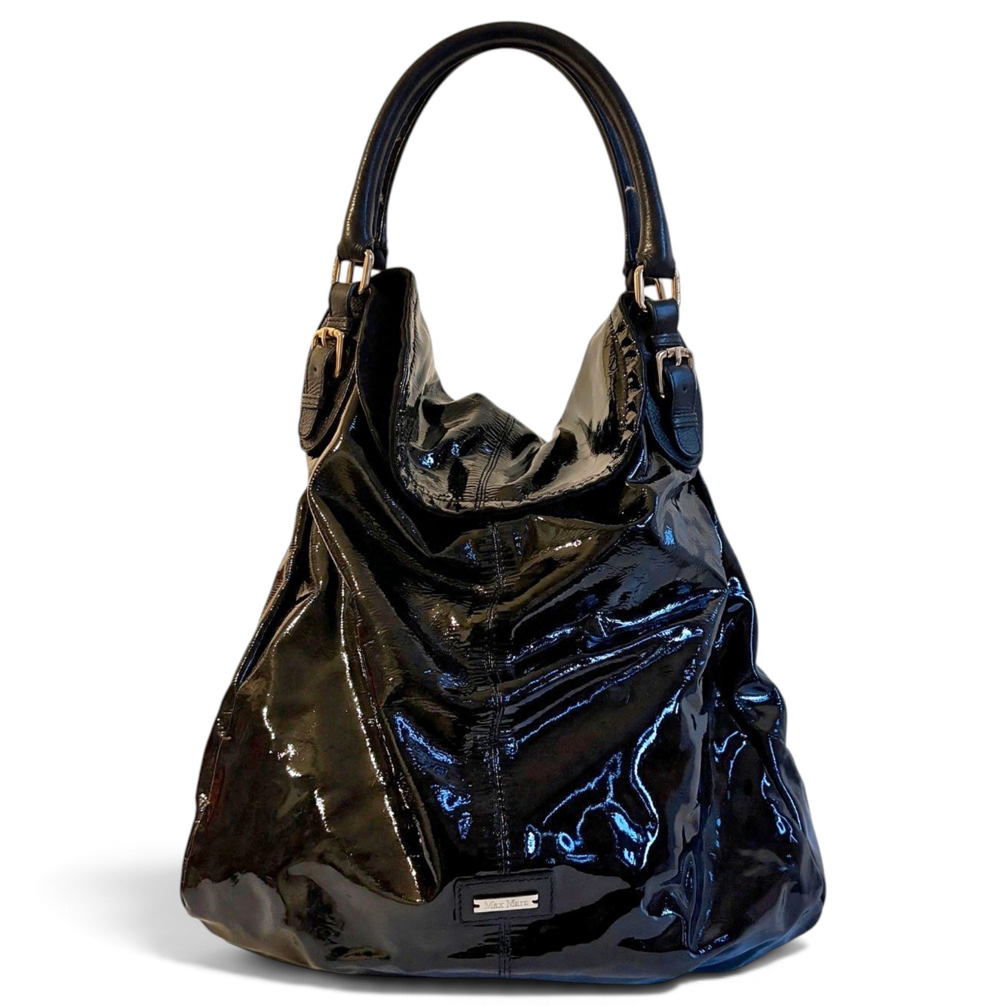 Patent leather handbag