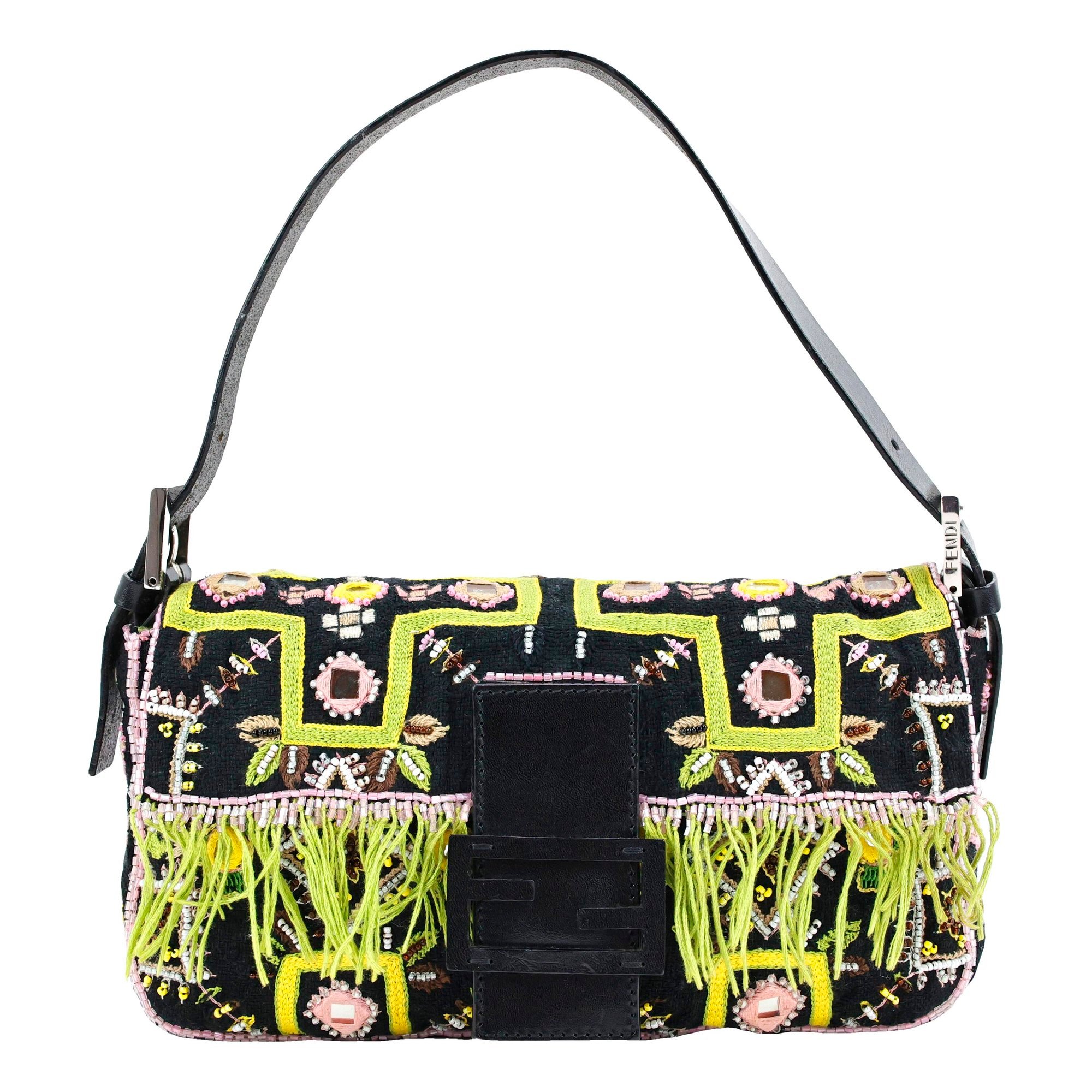 Baguette glitter handbag