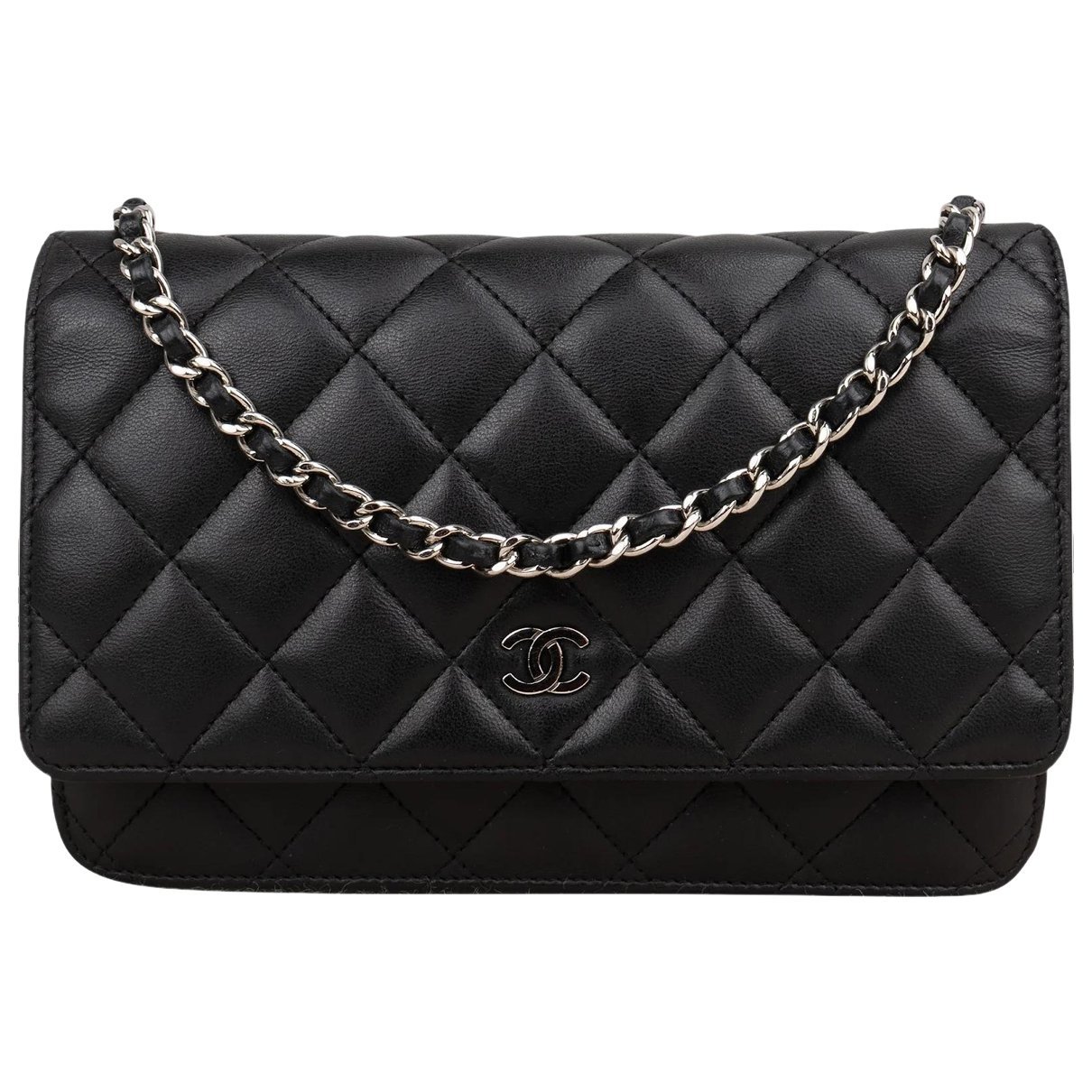 Wallet On Chain leather crossbody bag