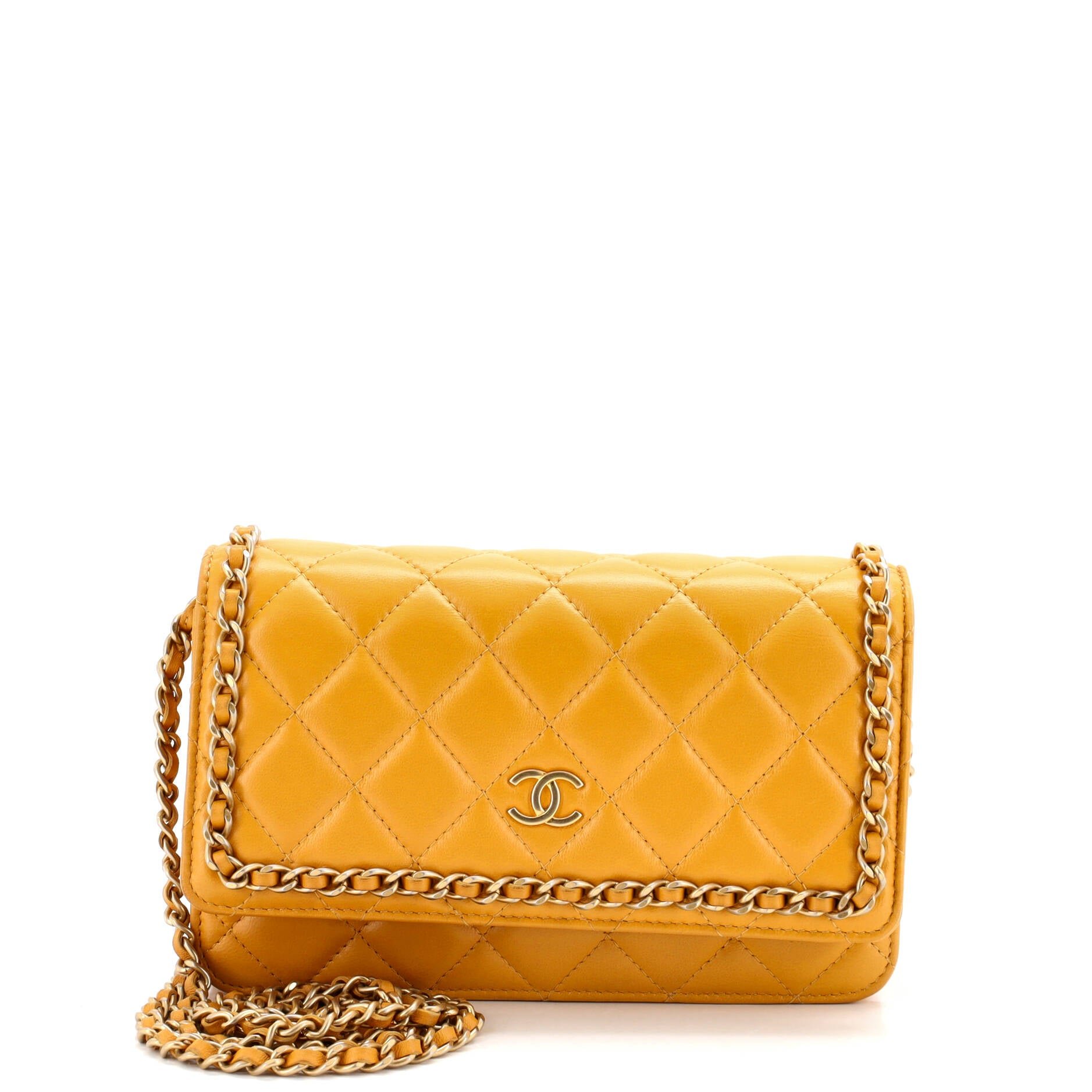 Chain Around Wallet on Chain Quilted Lambskin