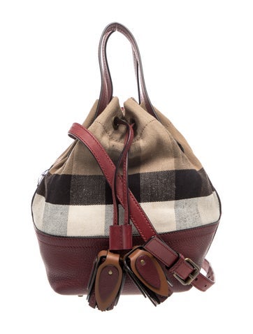 Exploded Check Bucket Bag