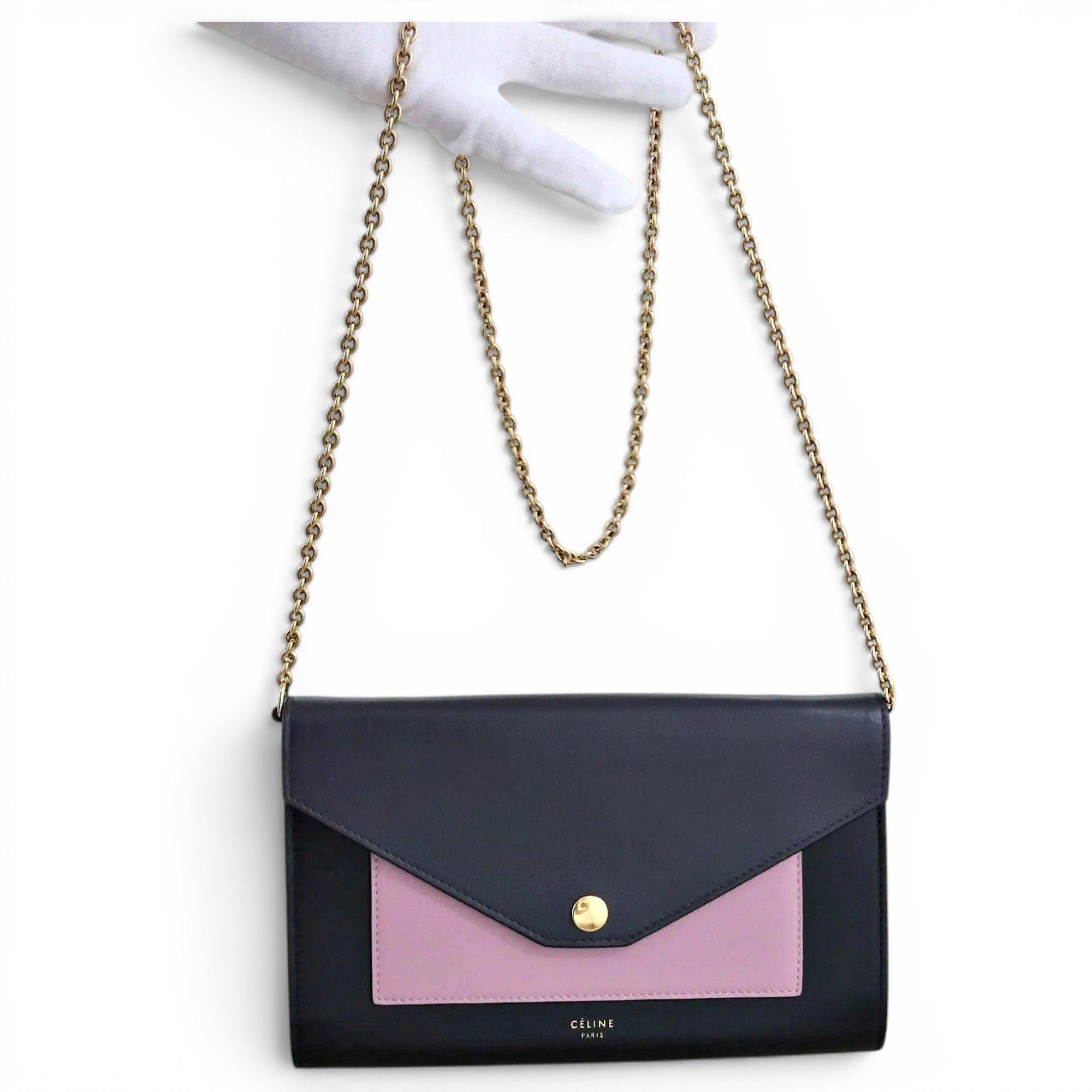 Wallet On Chain Margo leather handbag