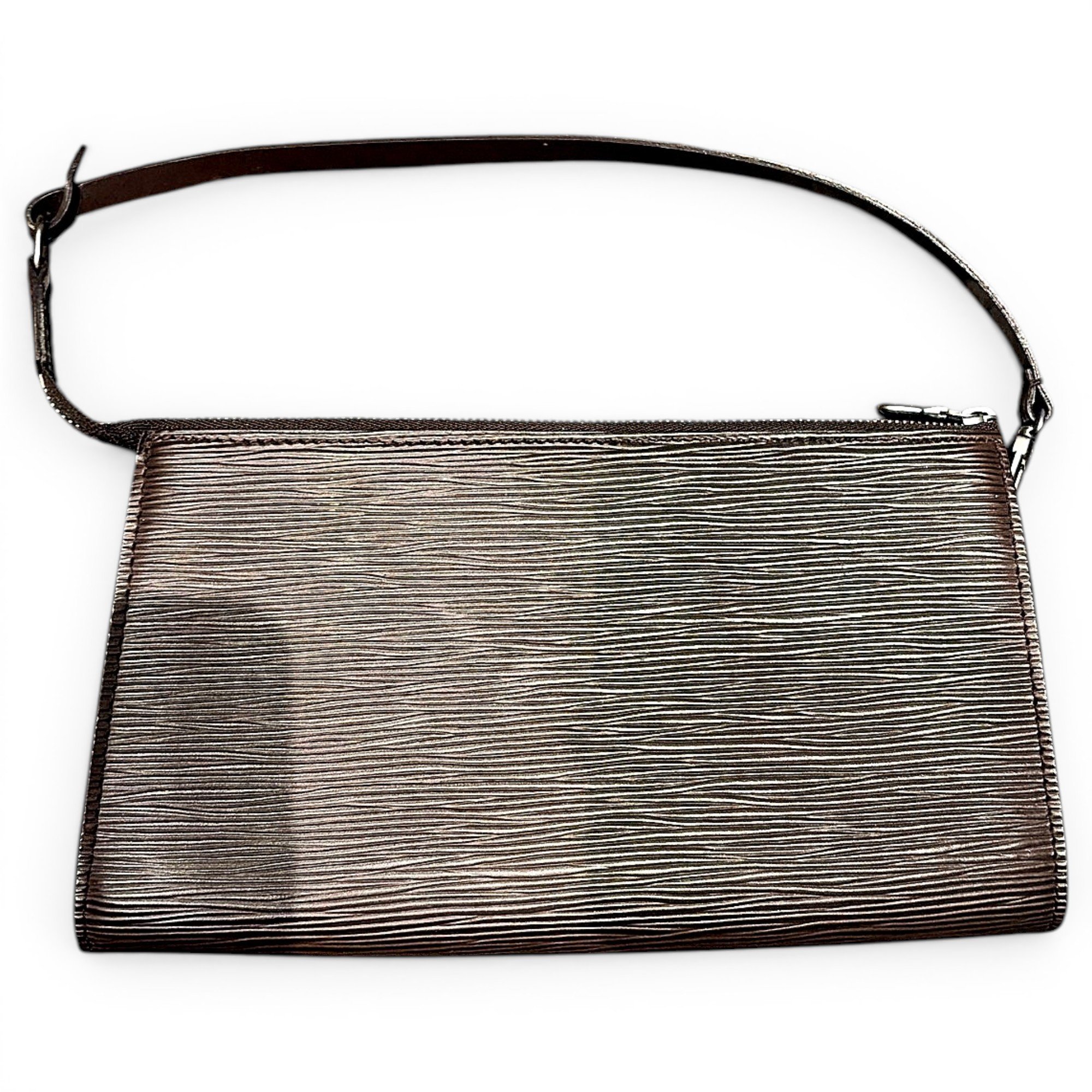 Leather clutch bag