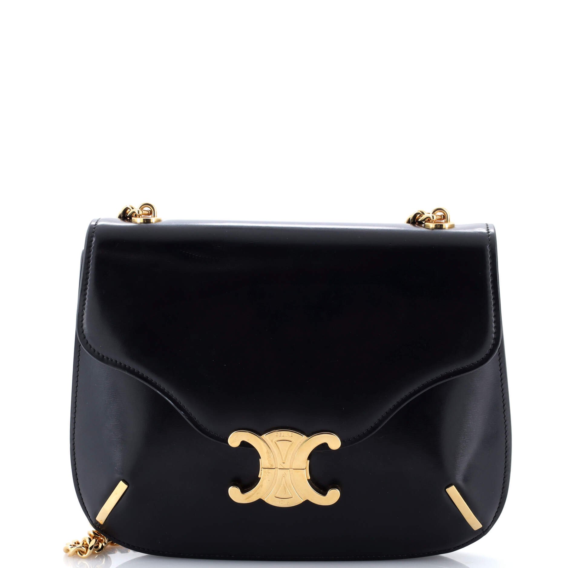 Celine Besace Triomphe Shoulder Bag Smooth Calfskin Small